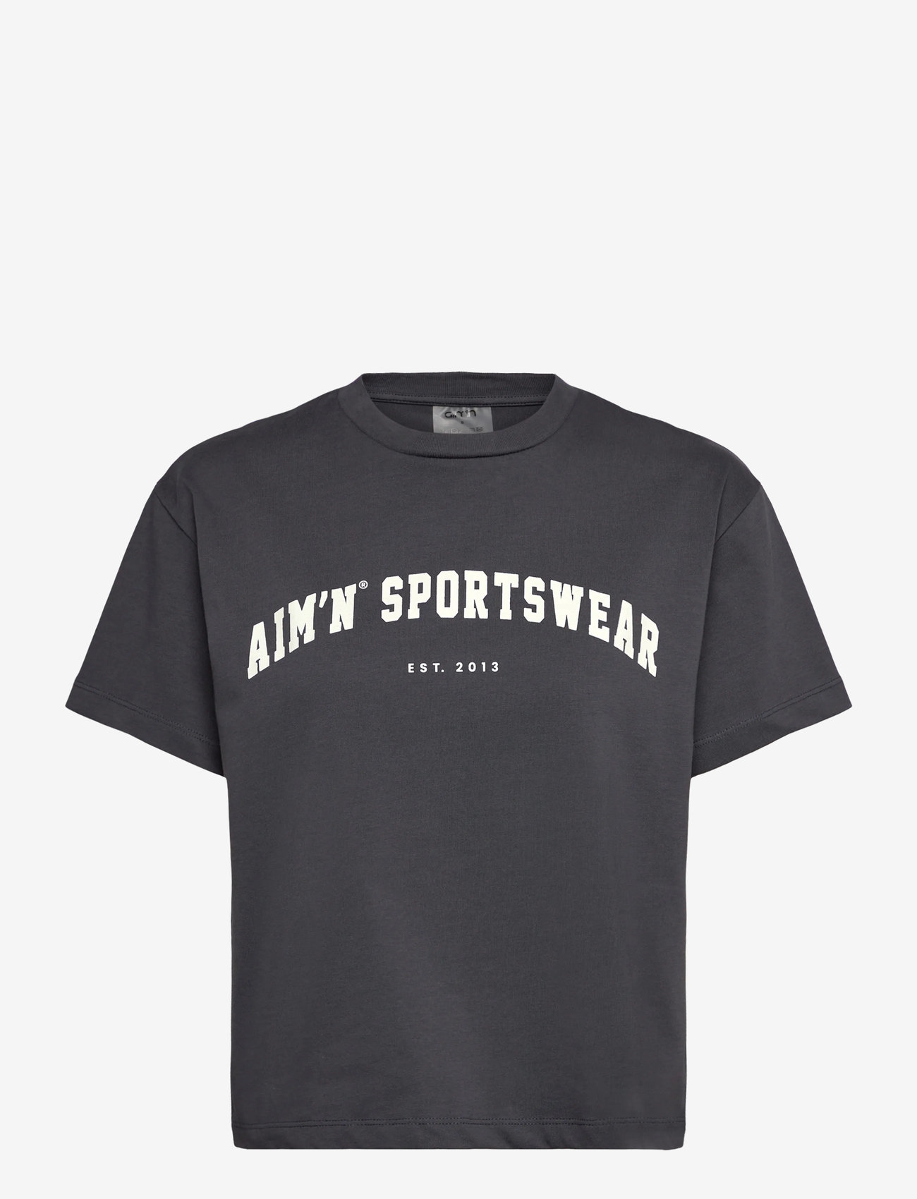 aim´n - Varsity Boxy T-shirt - t-shirts - shadow grey - 0