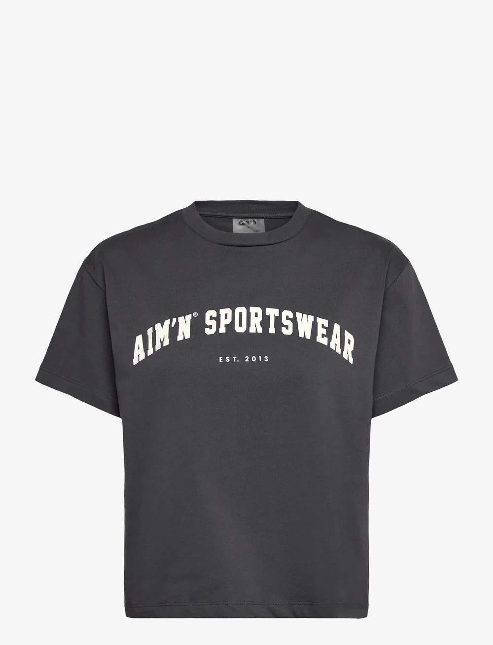 aim´n - Varsity Boxy T-shirt - t-shirts - shadow grey - 0