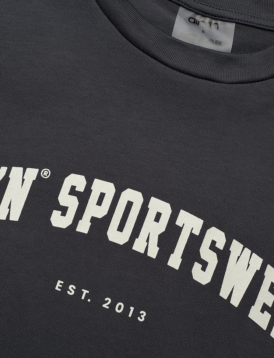 aim´n - Varsity Boxy T-shirt - t-shirts - shadow grey - 2