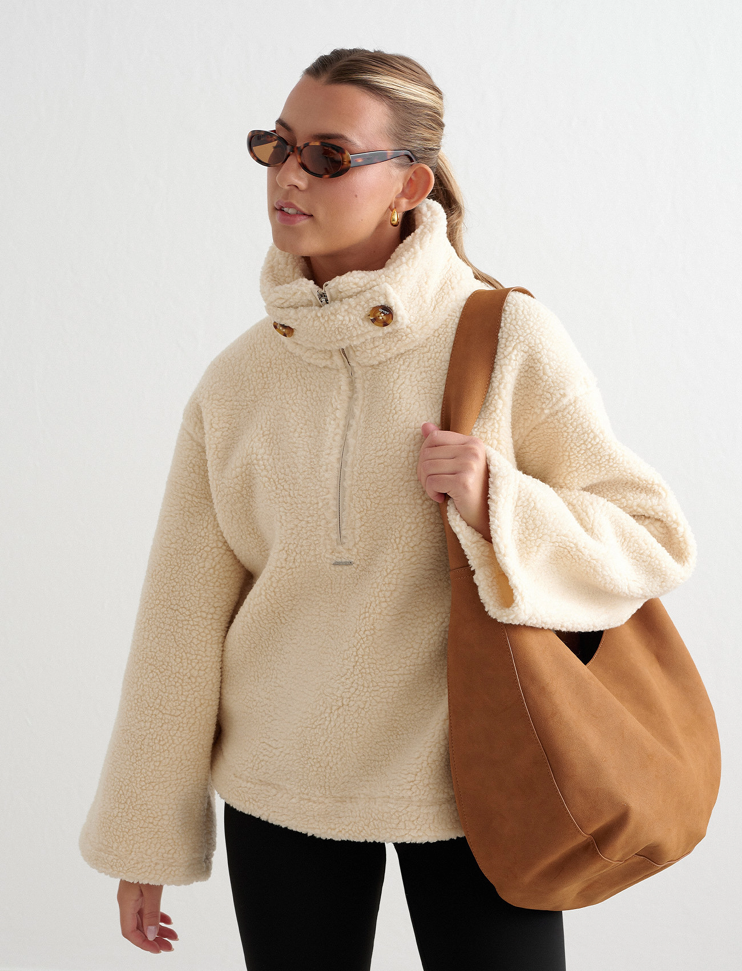 aim ́n Pile Anorak, XS, Sport Jackets, Creme - Anoraks, Frauen