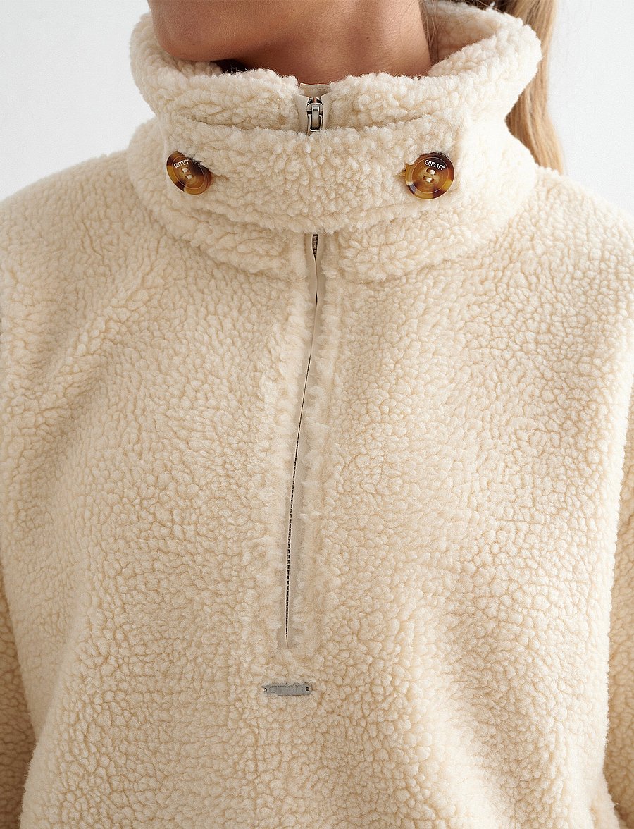 aim´n - Pile Anorak - anoraks - almond white - 4