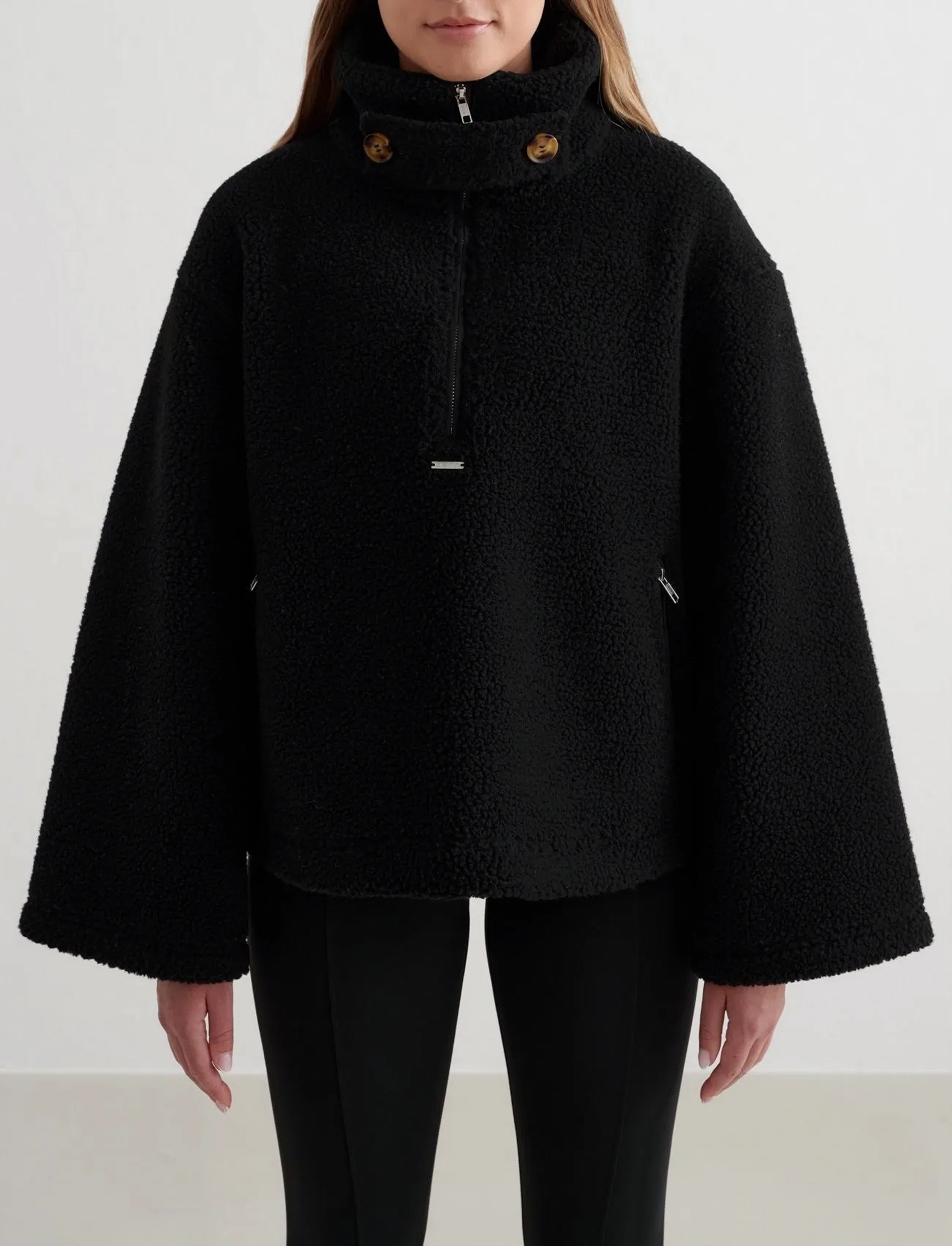 aim ́n Pile Anorak, L, Sport Jackets, Schwarz - Anoraks, Frauen
