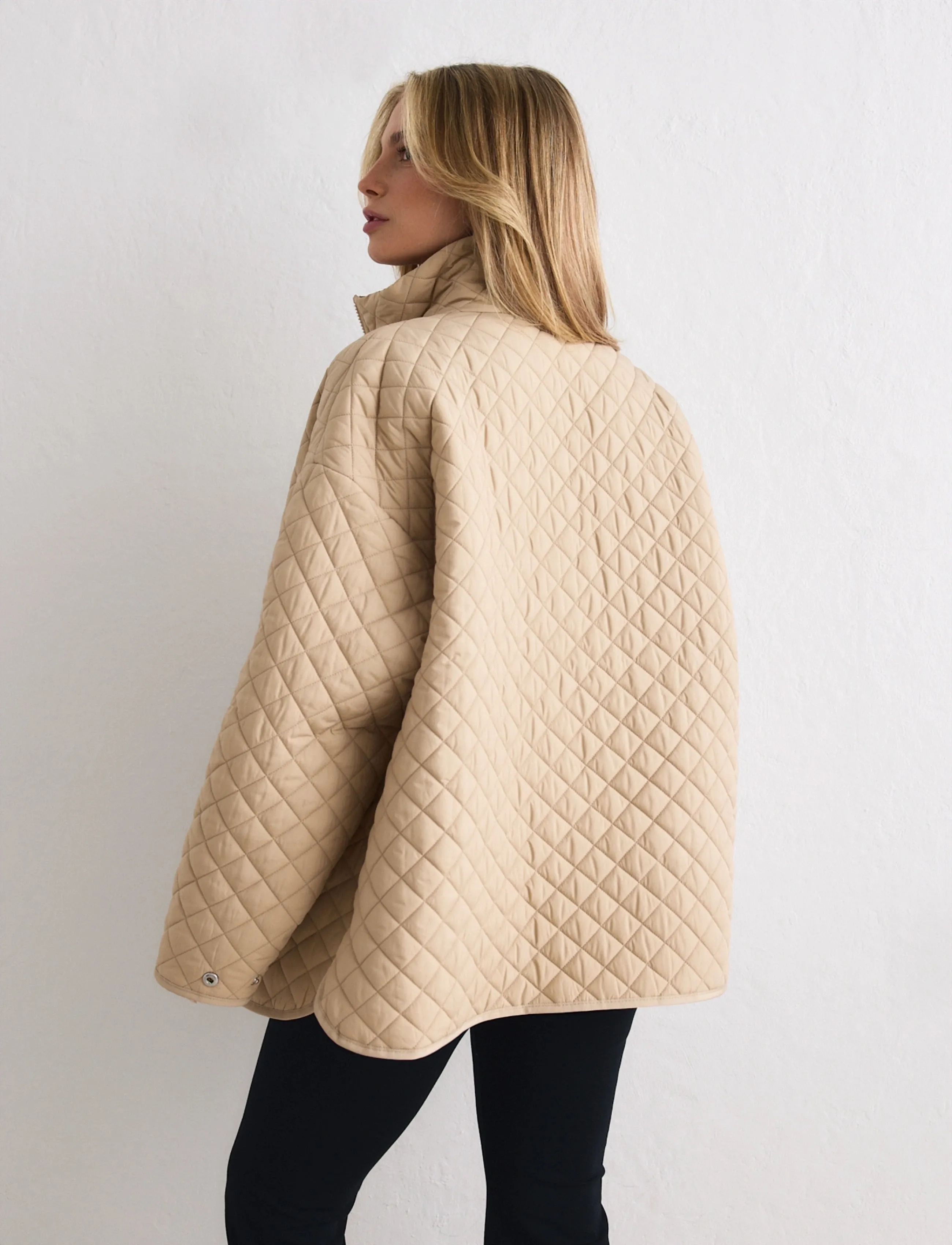 aim´n - Oversized Quilted Jacket - freizeitjacken - beige - 3
