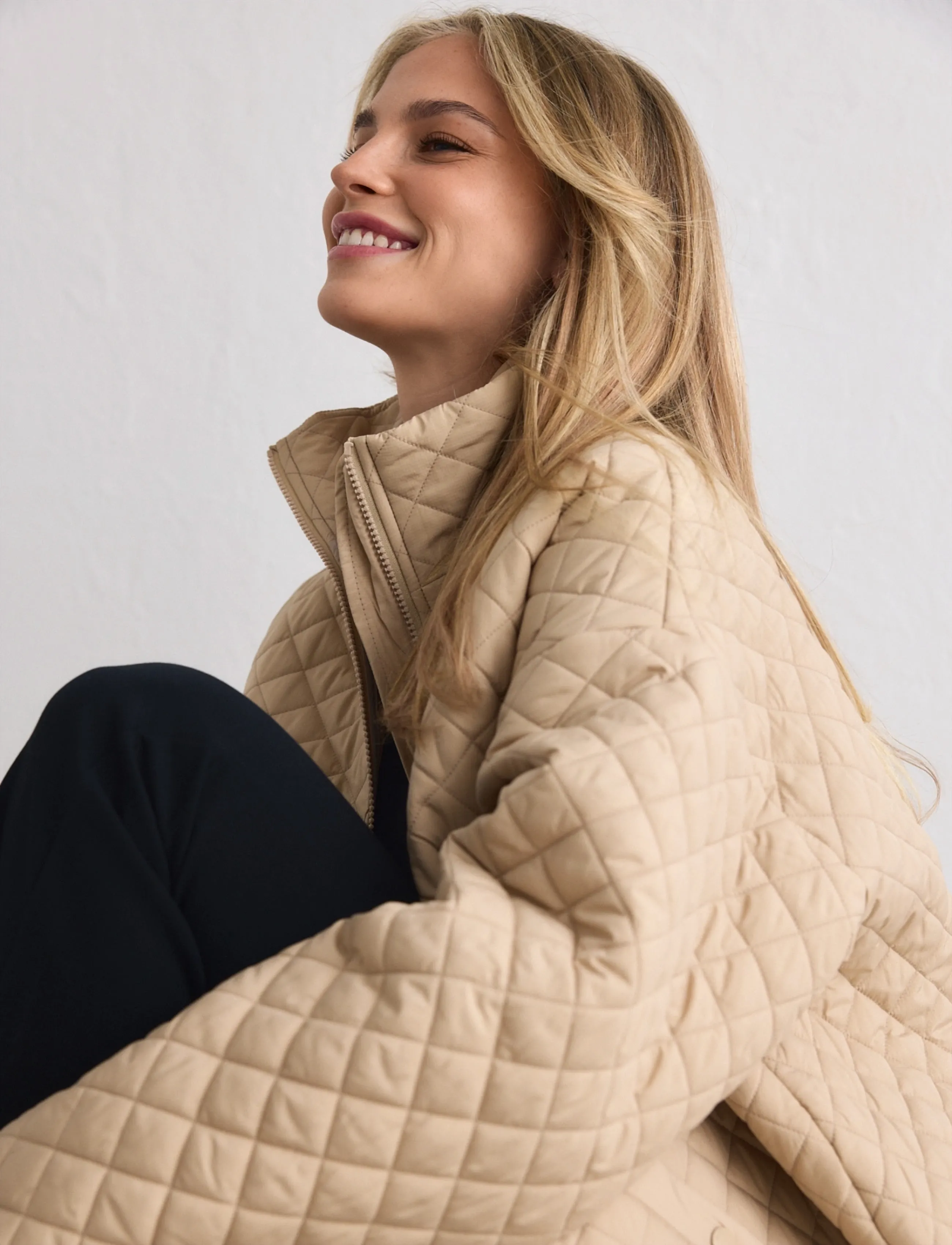 aim´n - Oversized Quilted Jacket - freizeitjacken - beige - 4