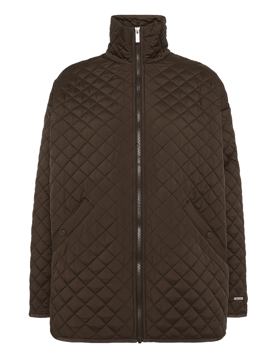 aim´n - Oversized Quilted Jacket - casual jakker - chocolate - 1
