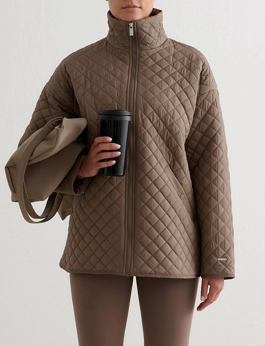 aim´n - Oversized Quilted Jacket - casual jakker - nougat - 4