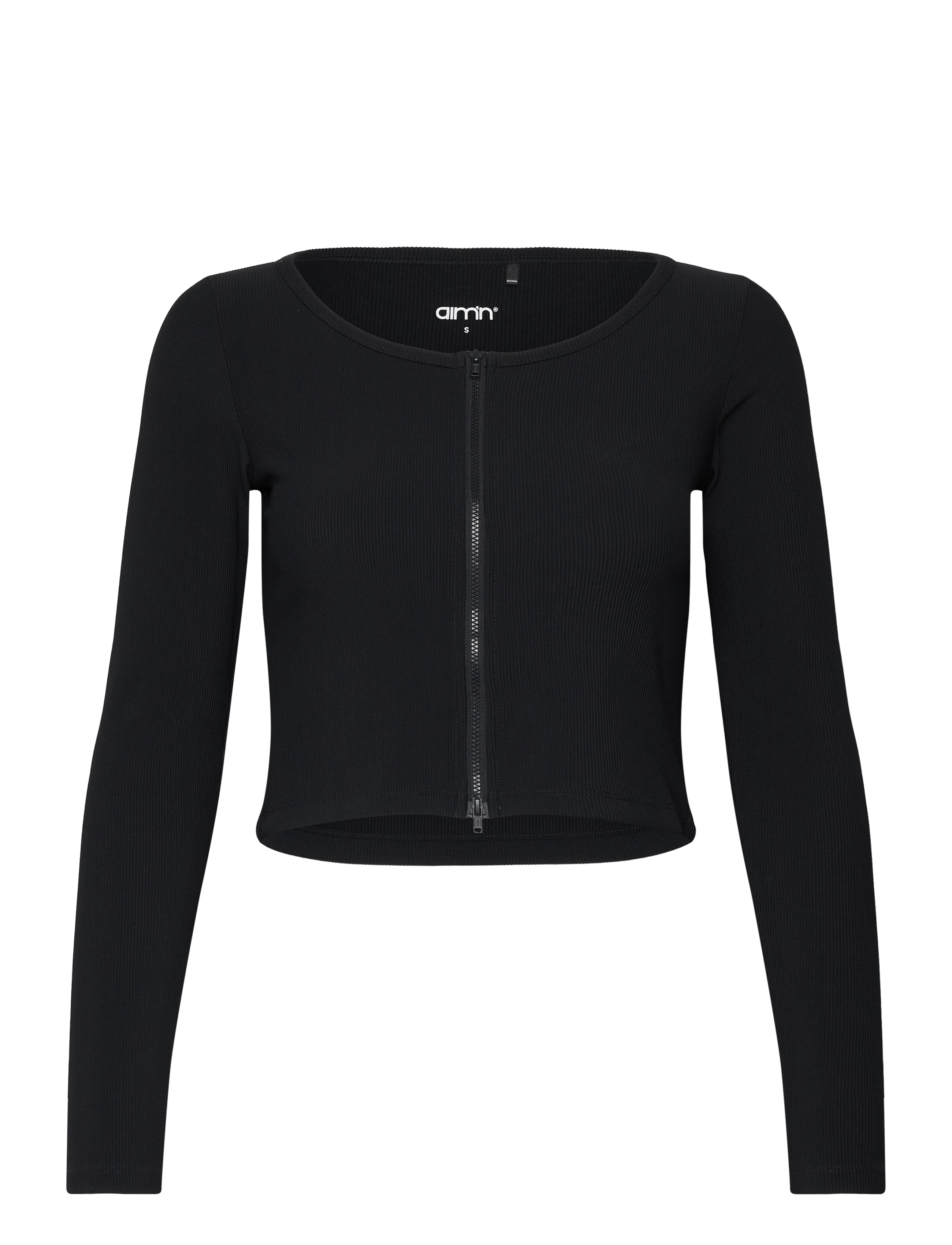 AIM ́N Ribbed Performance Zipped Cardigan Schwarz - XS - Damen