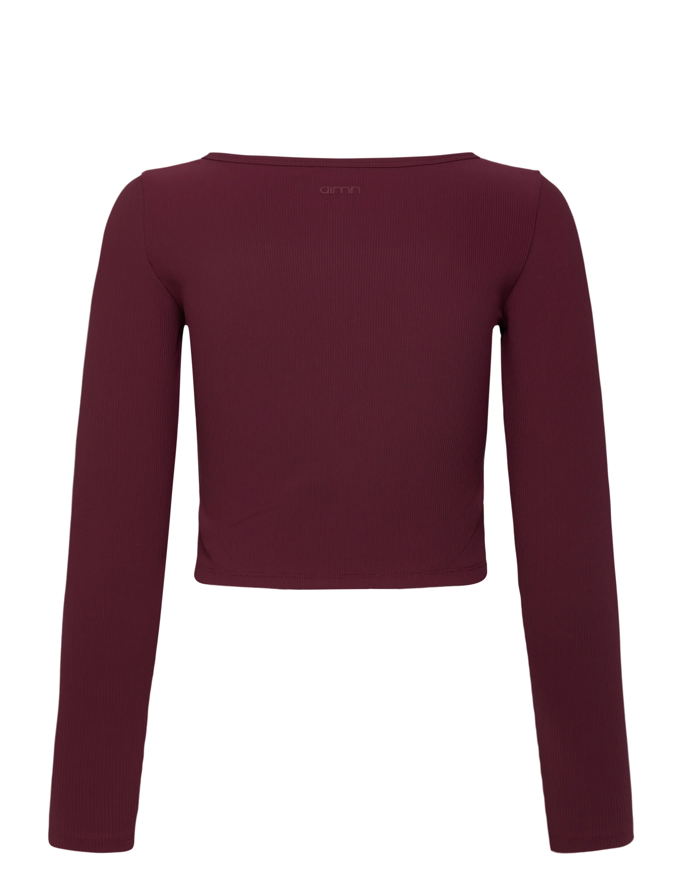 aim´n - Ribbed Performance Zipped Cardigan - magabolir - cherry - 2