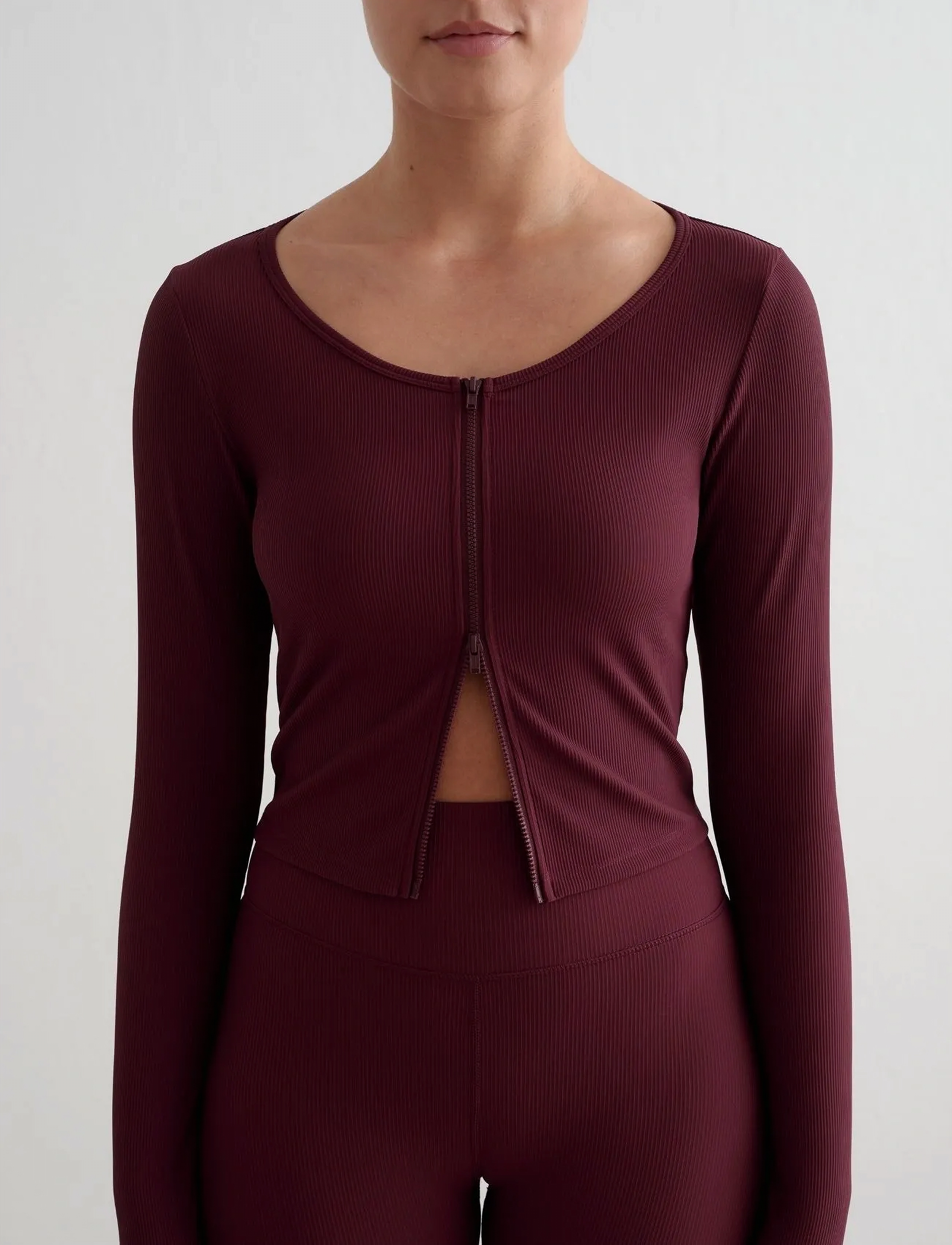 Ribbed Performance Zipped Cardigan 5