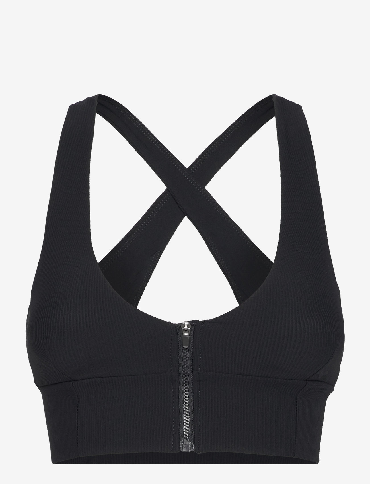 aim´n - Ribbed Performance Zipped Bra - laveste priser - black - 0