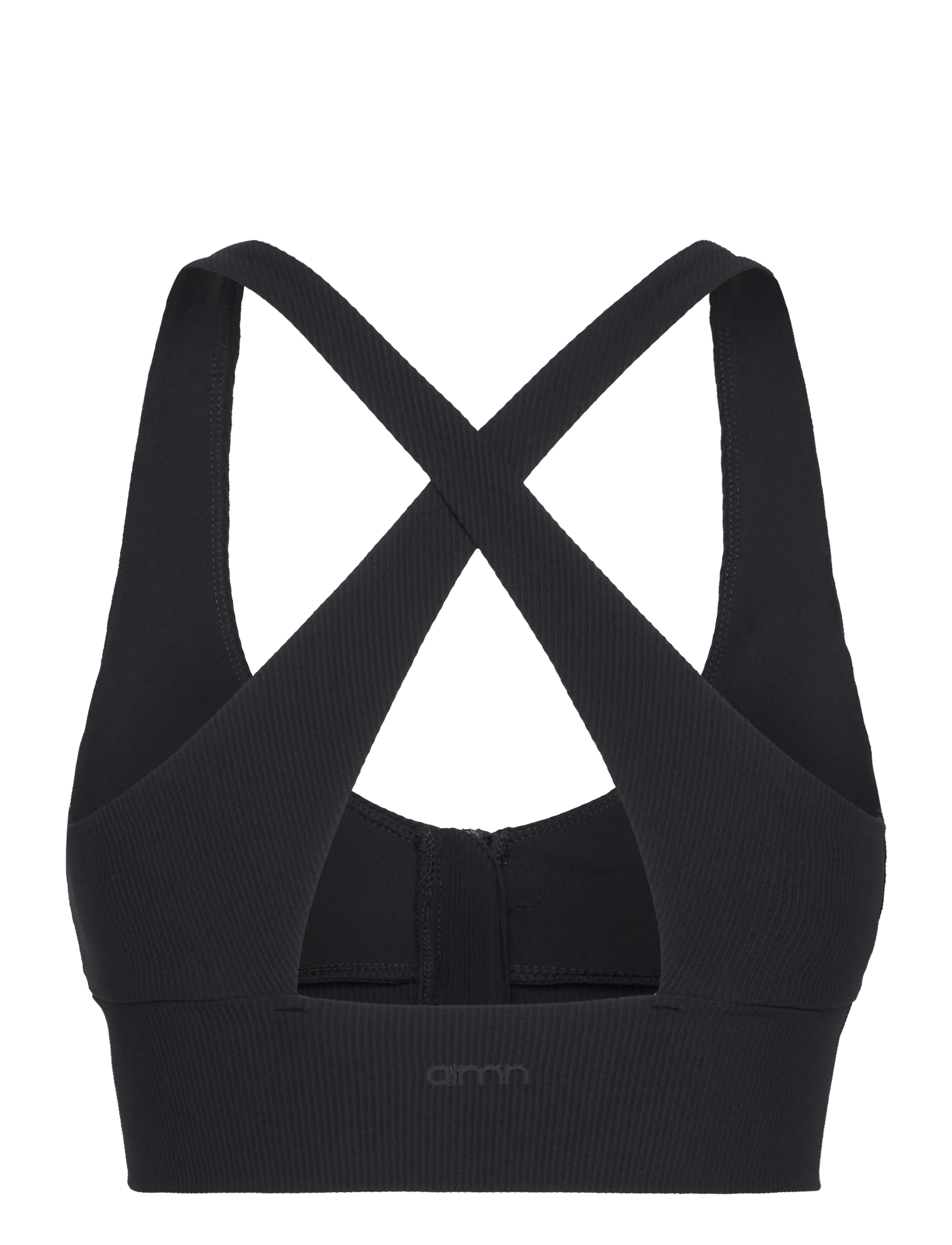 aim´n - Ribbed Performance Zipped Bra - sport-bhs - black - 2