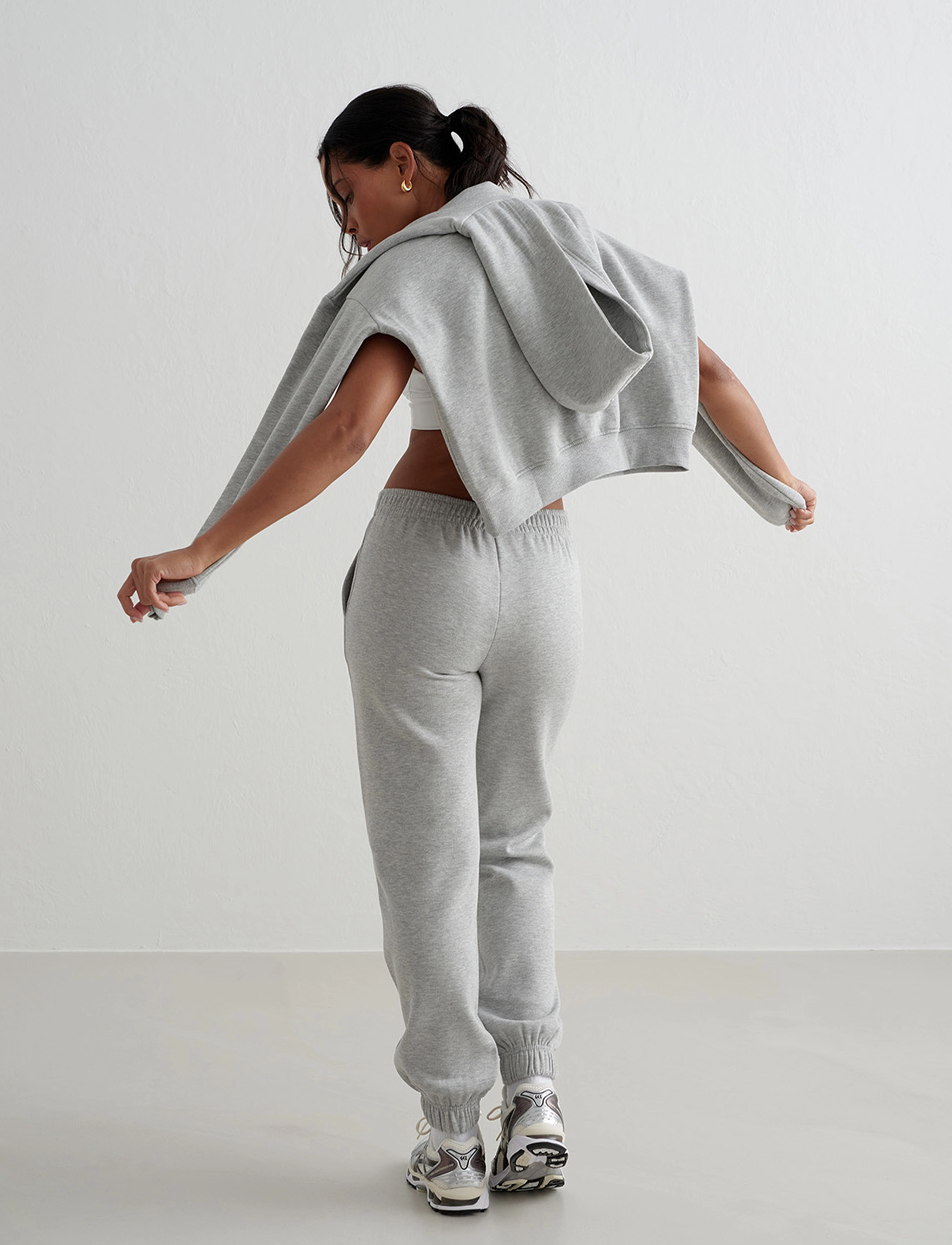 aim´n - Varsity Classic Sweatpants - joggingbukser - grey melange - 3