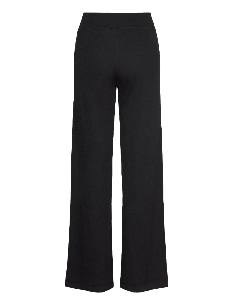 aim´n - Ribbed Wool Wide Pants - träningsbyxor - black - 2