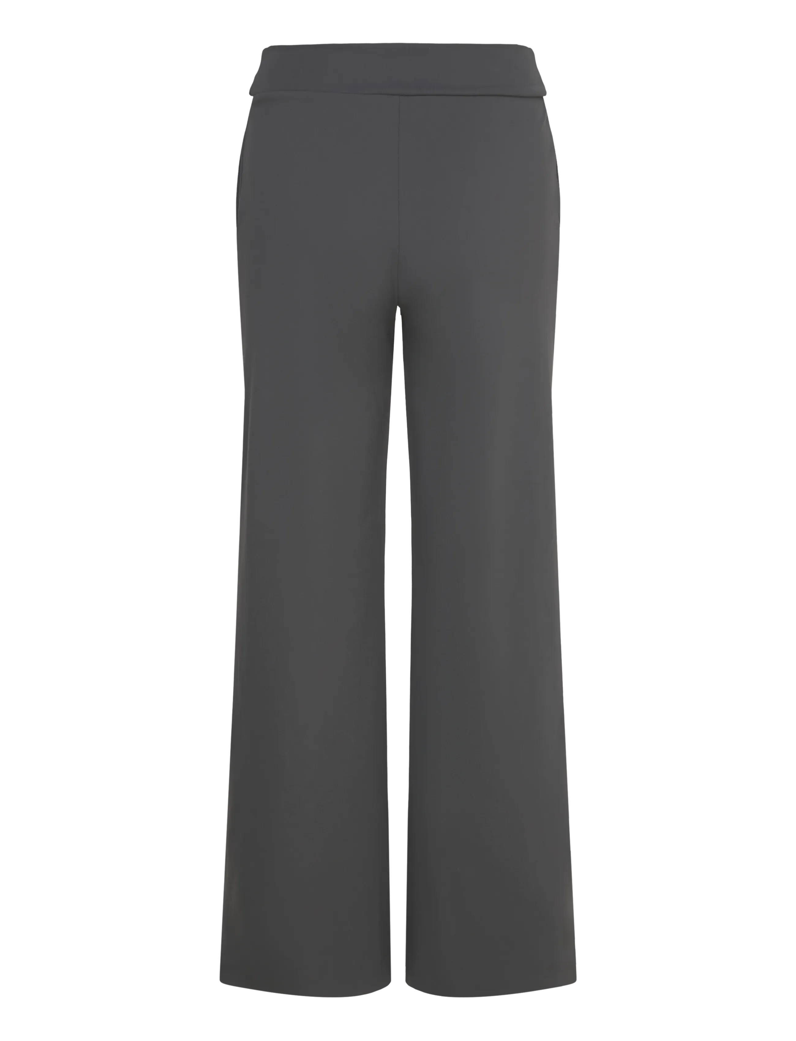 aim´n - Sense Wide Petite Pants - casual trousers - shadow grey - 1