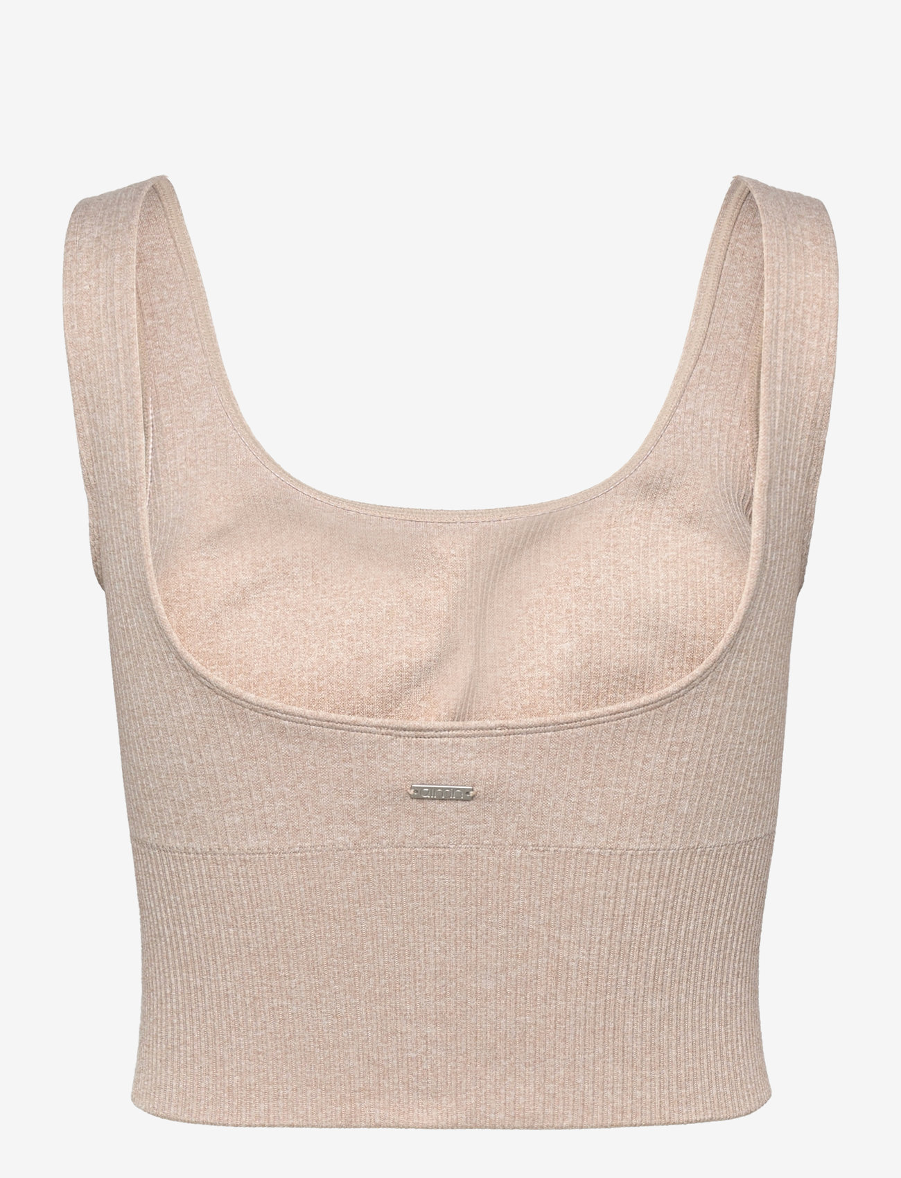 aim´n - Ribbed Seamless Shaping Bralette - crop tops - beige - 2