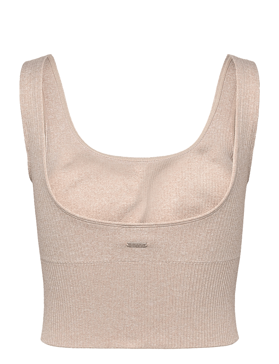aim´n - Ribbed Seamless Shaping Bralette - sportinės liemenėlės - beige - 2