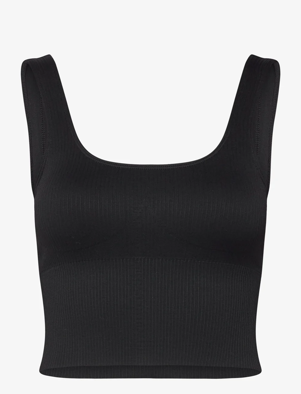 aim´n - Ribbed Seamless Shaping Bralette - crop tops - black - 1