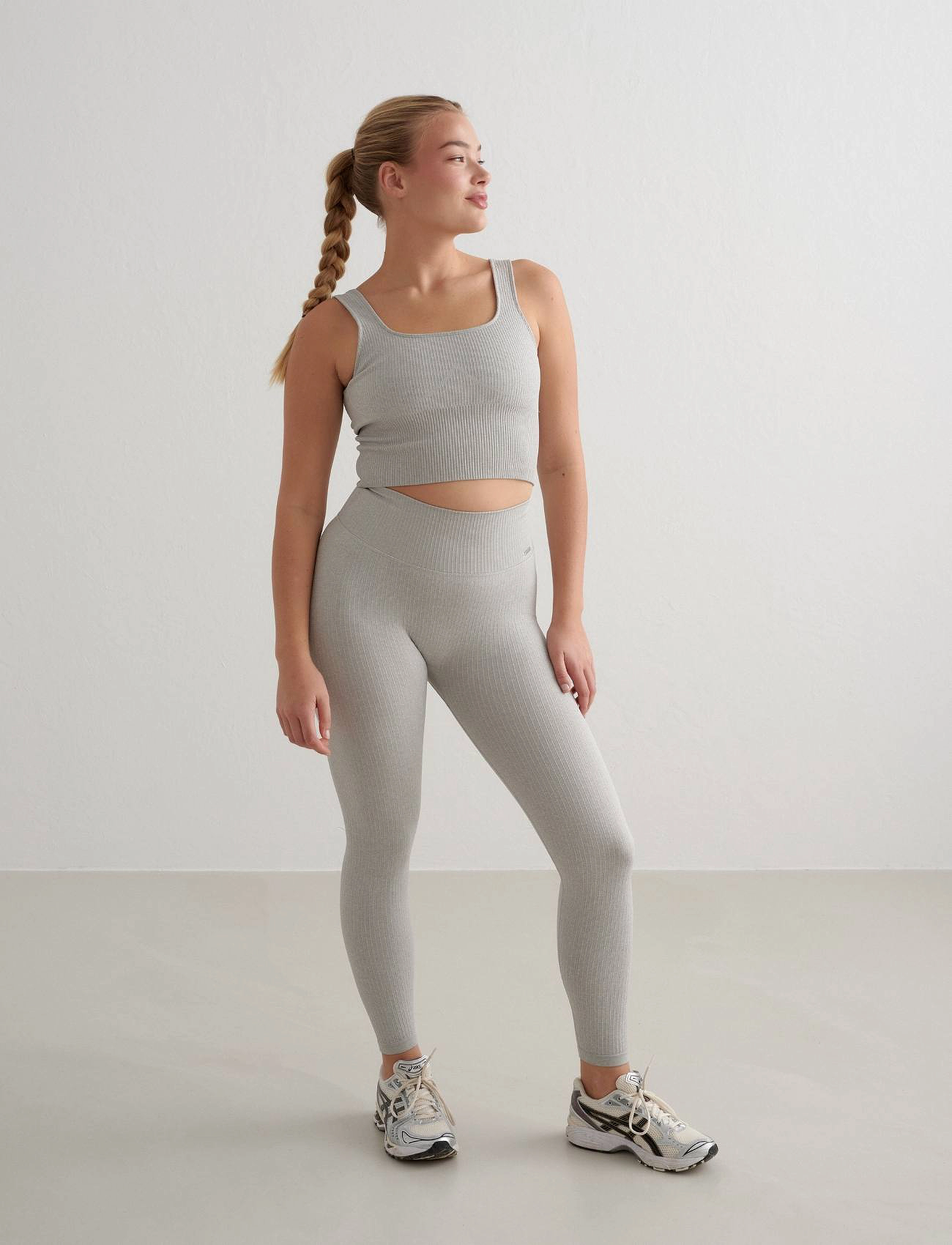 aim´n - Ribbed Seamless Shaping Bralette - sport bh:ar - grey melange - 5