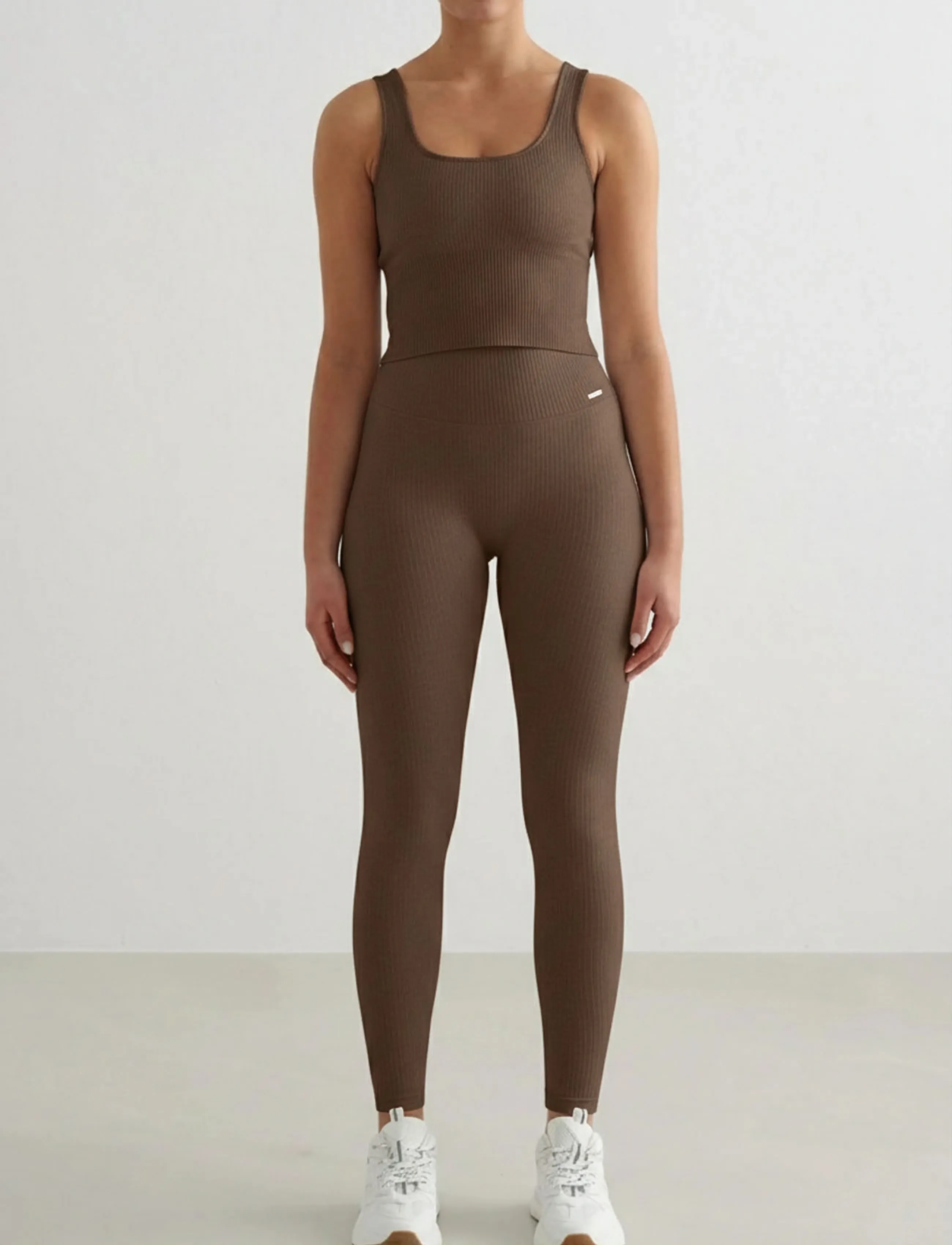 aim´n - Ribbed Seamless Shaping Bralette - sports bras - macchiato - 4