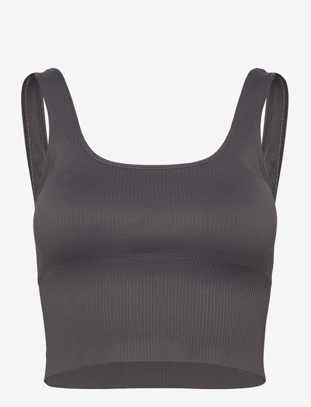 aim´n - Ribbed Seamless Shaping Bralette - crop tops - shadow grey - 1