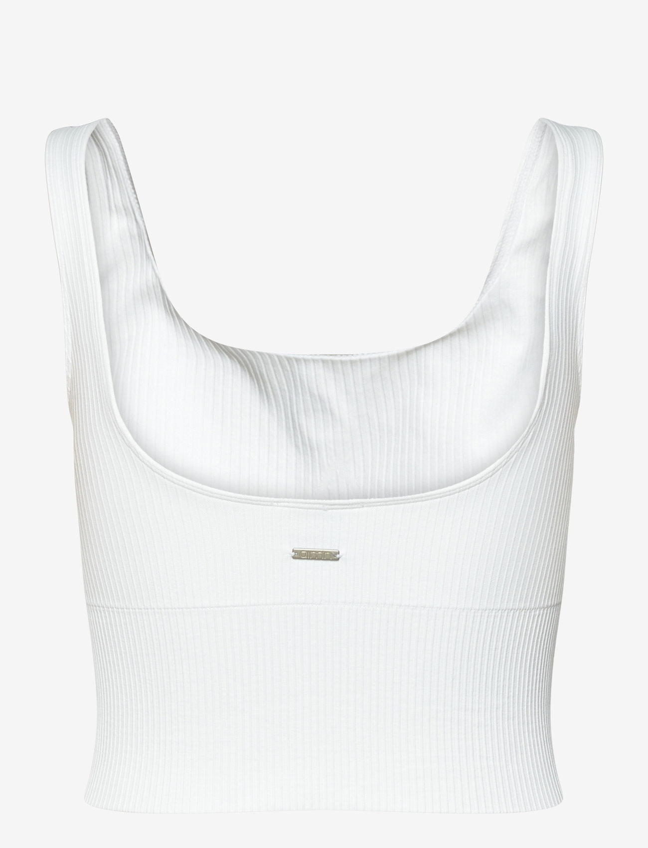 aim´n - Ribbed Seamless Shaping Bralette - któtkie bluzki - white - 2