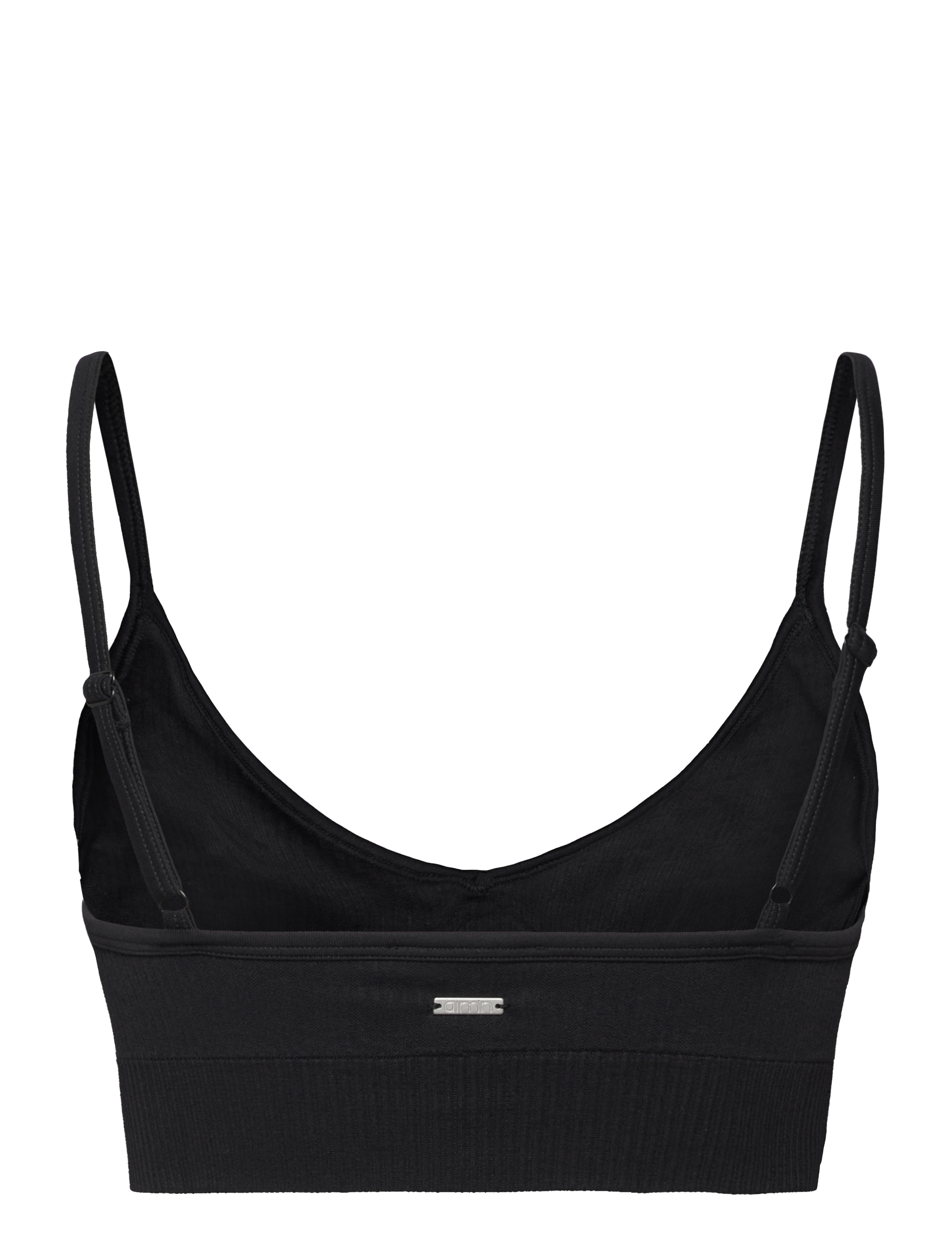 aim´n - Ribbed Seamless Deep Cut Bra - sports-bh'er - black - 2