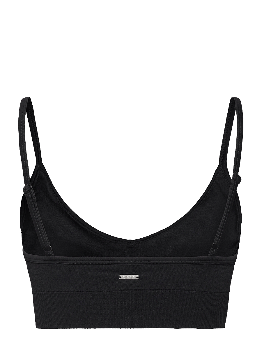 aim´n - Ribbed Seamless Deep Cut Bra - sport-bhs - black - 2