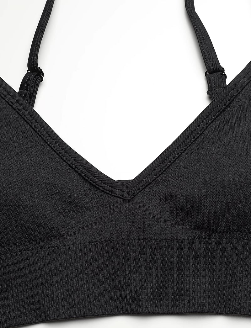 aim´n - Ribbed Seamless Deep Cut Bra - sport-bhs - black - 5