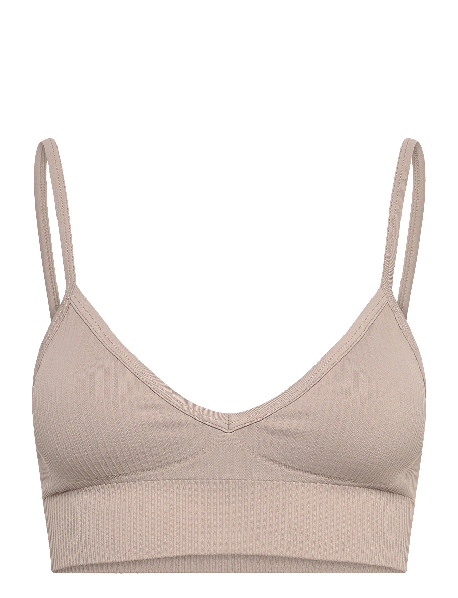 aim´n - Ribbed Seamless Deep Cut Bra - sport-bhs - dark clay - 1