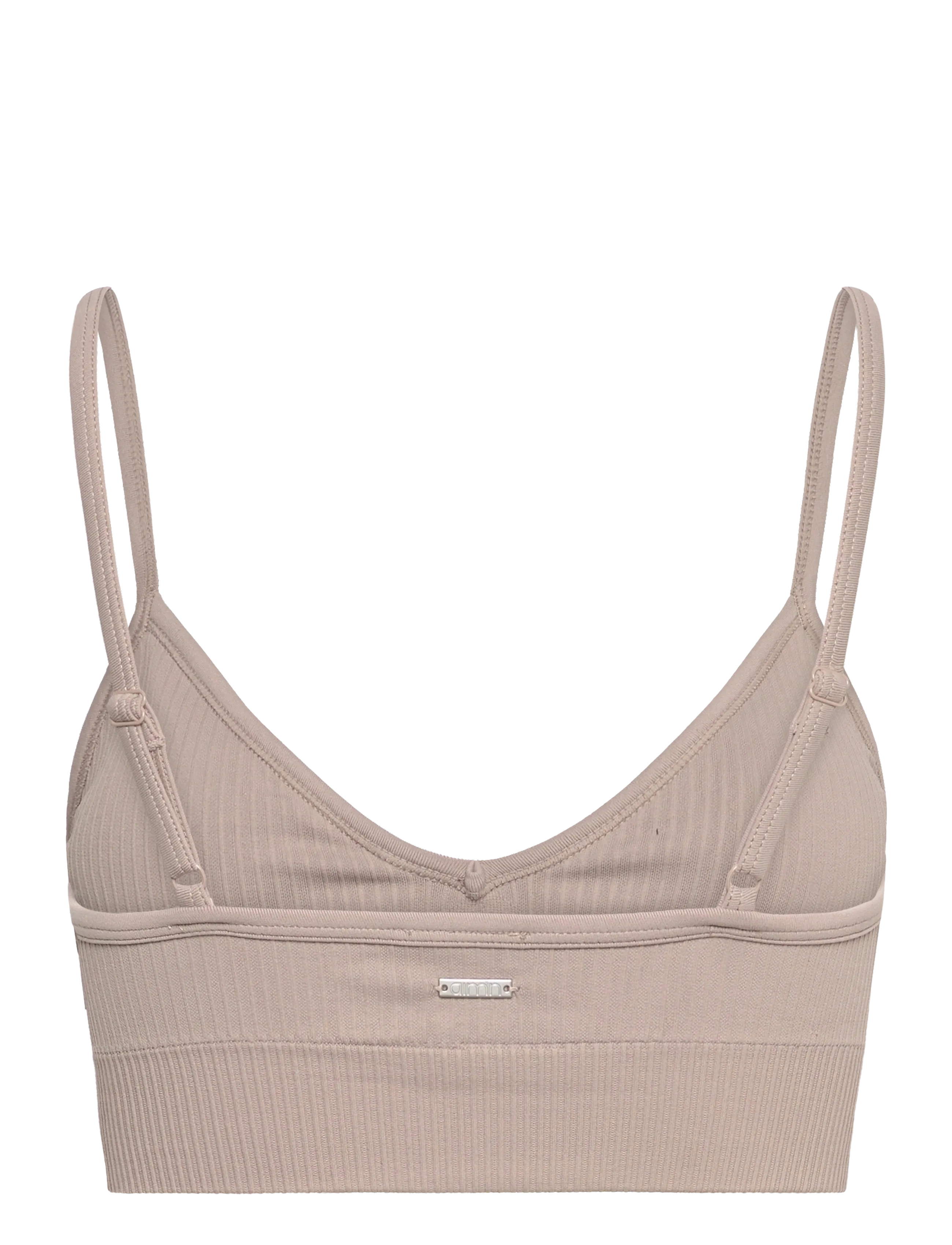 aim´n - Ribbed Seamless Deep Cut Bra - sportinės liemenėlės - dark clay - 2