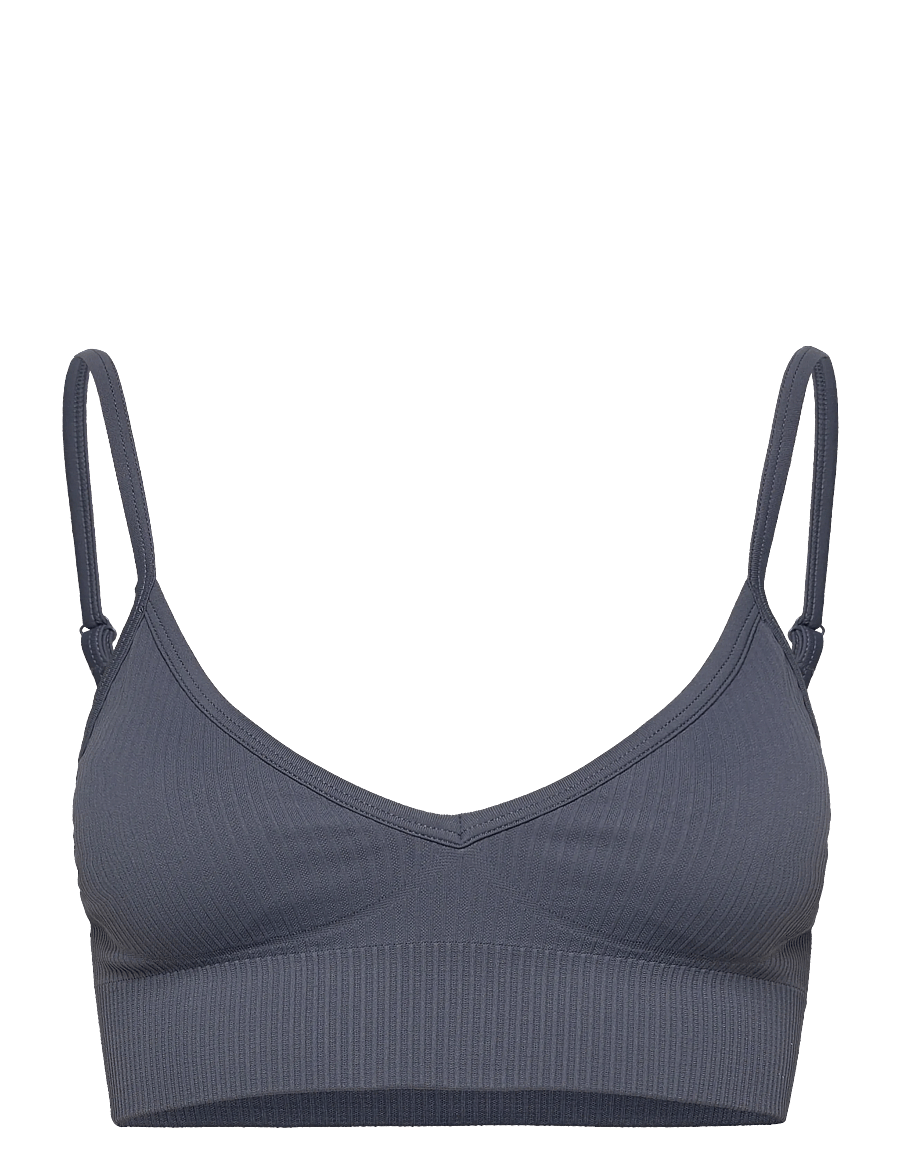aim´n - Ribbed Seamless Deep Cut Bra - sport-bhs - storm blue - 1