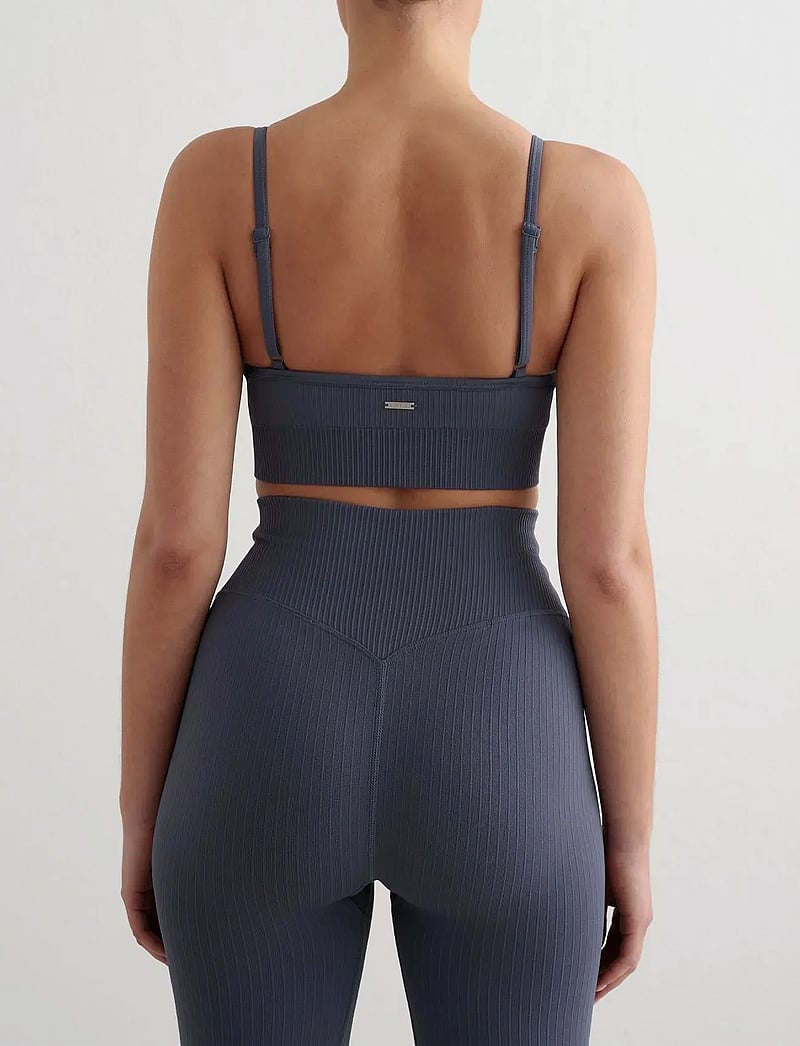 aim´n - Ribbed Seamless Deep Cut Bra - sport-bhs - storm blue - 3