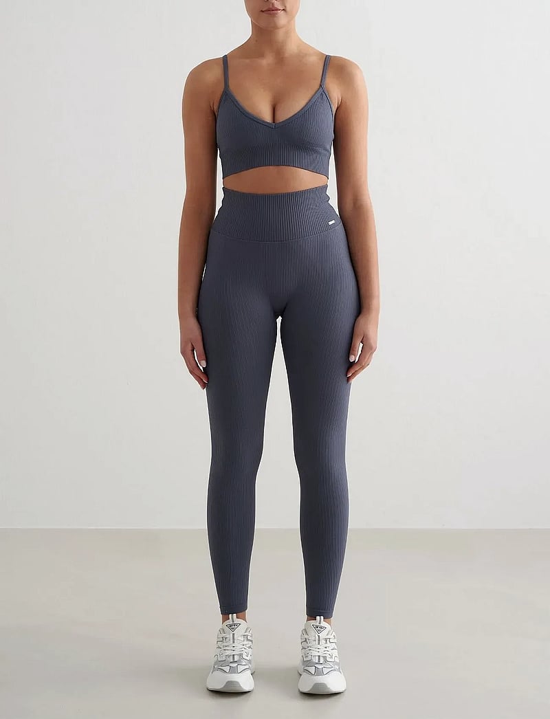 aim´n - Ribbed Seamless Deep Cut Bra - sport-bhs - storm blue - 4