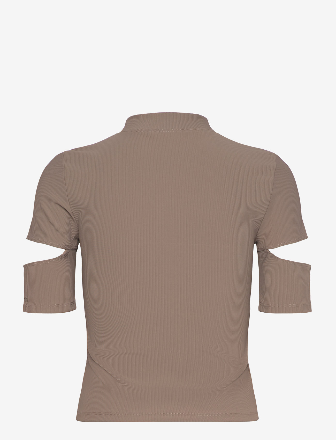 aim´n - Ribbed Performance Cut-Out Top - t-shirts - nougat - 2