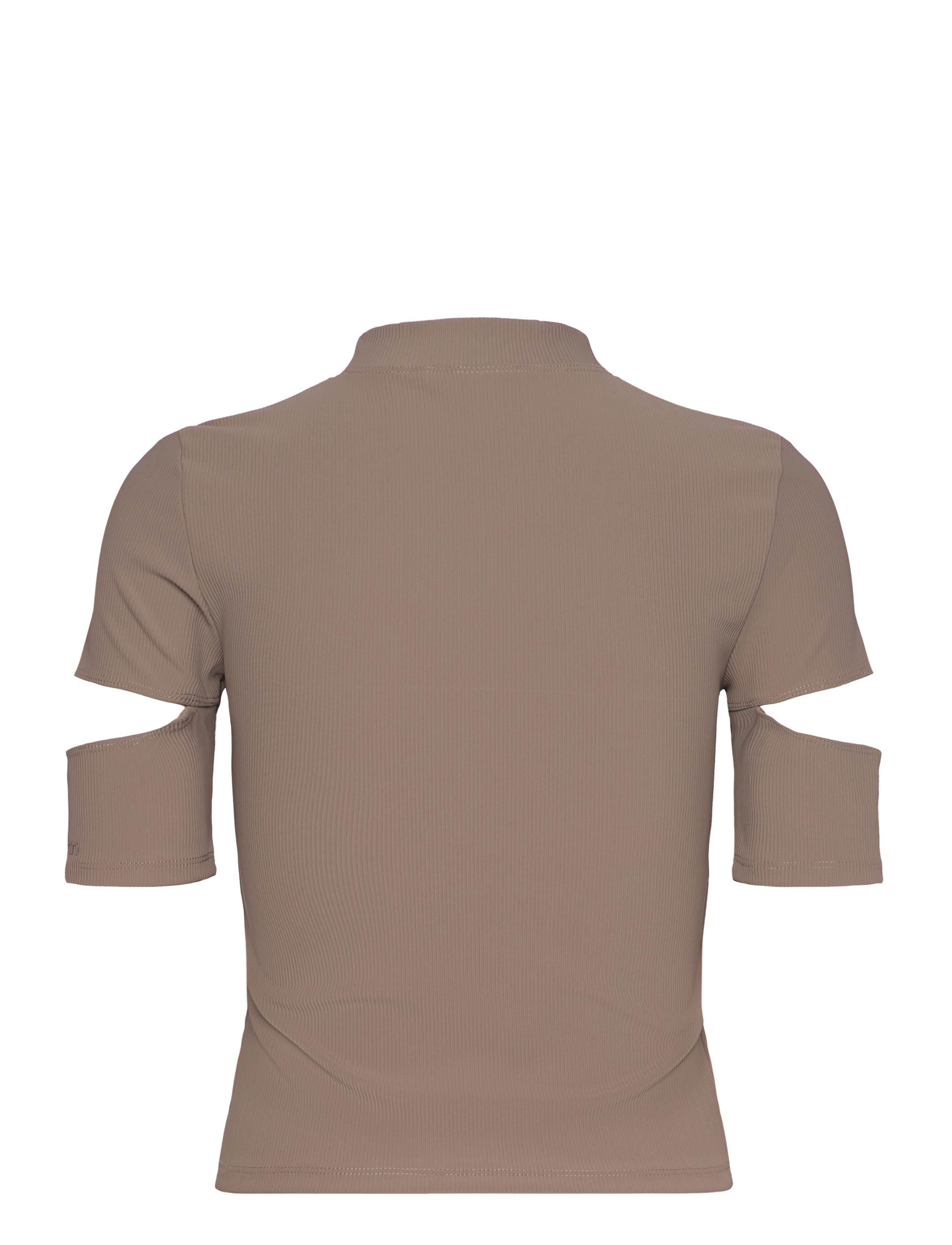 aim´n - Ribbed Performance Cut-Out Top - t-shirts - nougat - 2