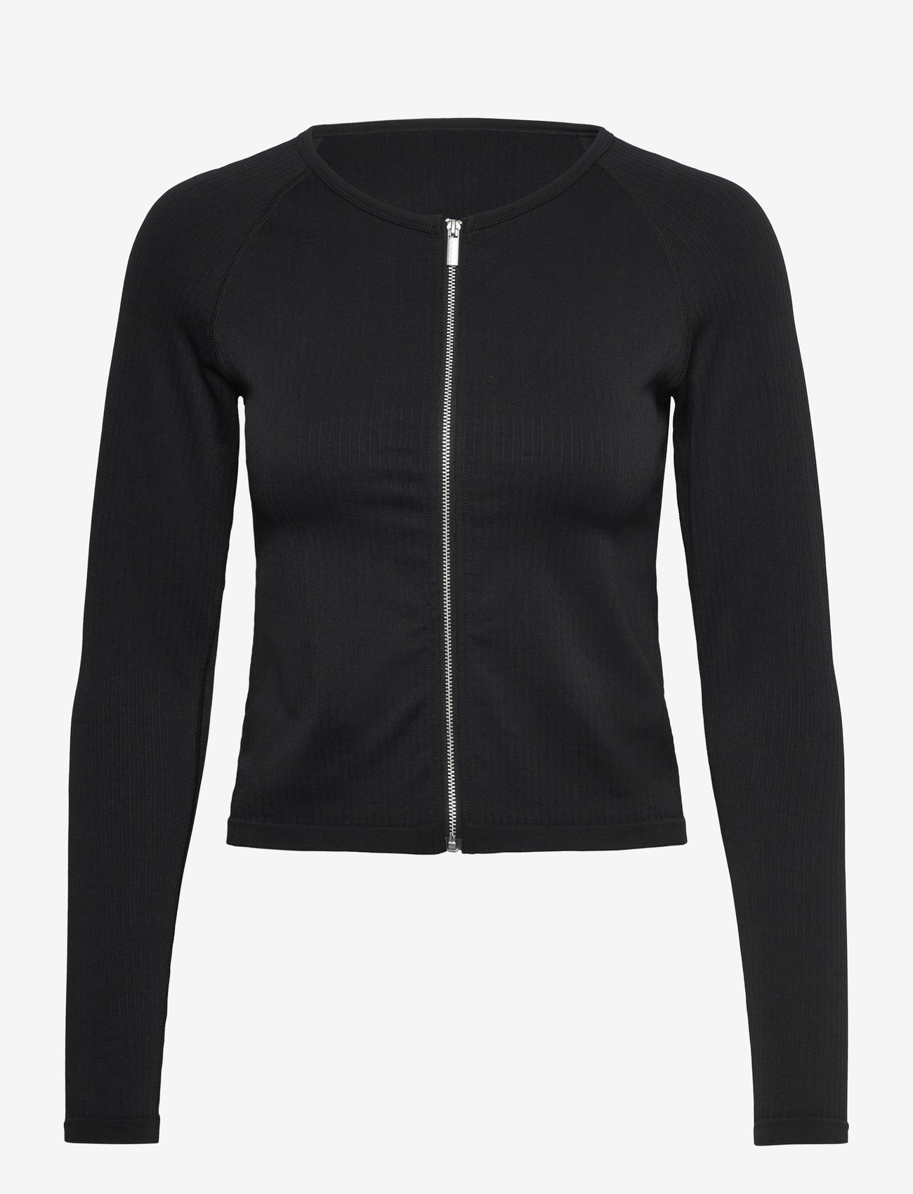 aim´n - Ribbed Seamless Zip Jacket - sportjacken - black - 1