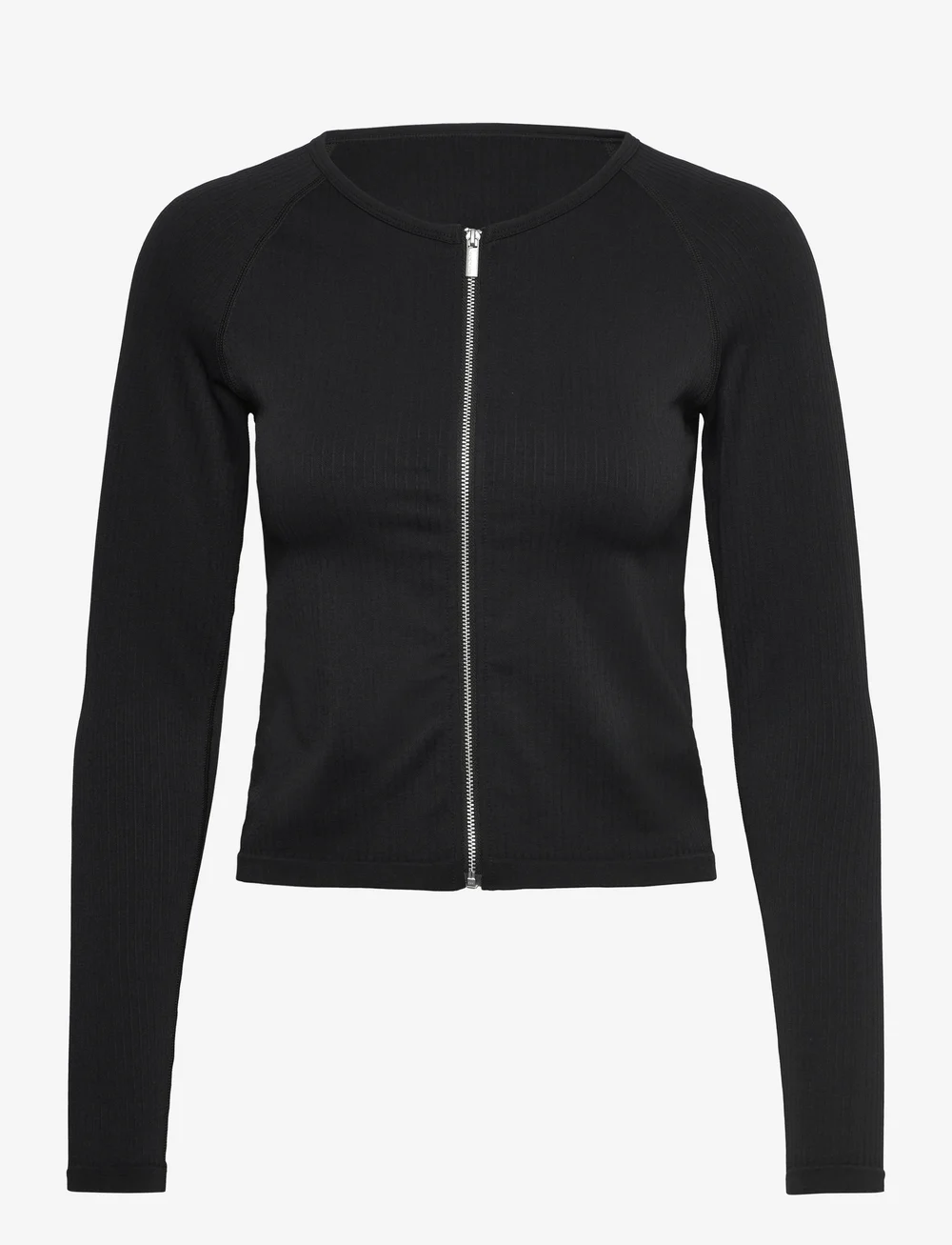aim´n - Ribbed Seamless Zip Jacket - träningsjackor - black - 1