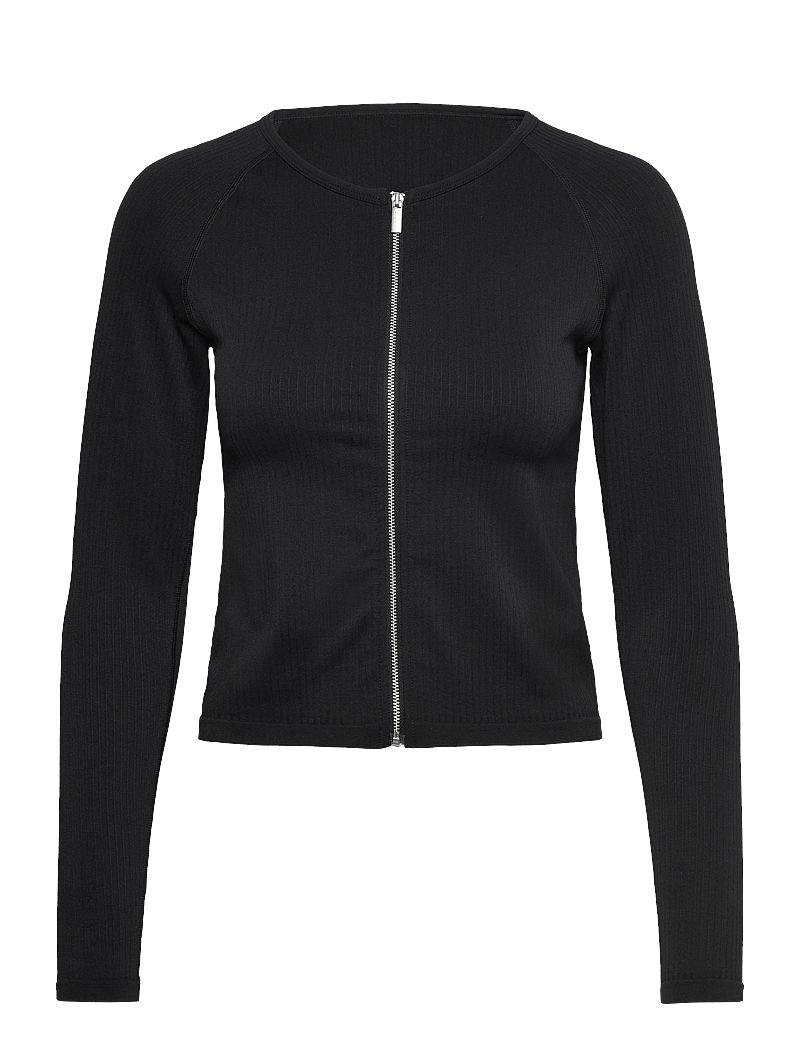 aim´n - Ribbed Seamless Zip Jacket - sportjacken - black - 1