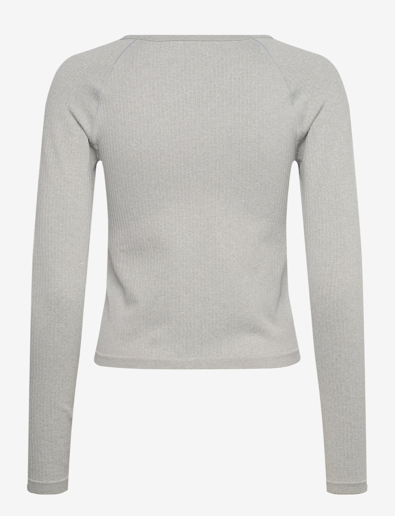 aim´n - Ribbed Seamless Zip Jacket - spordijakid - grey melange - 1