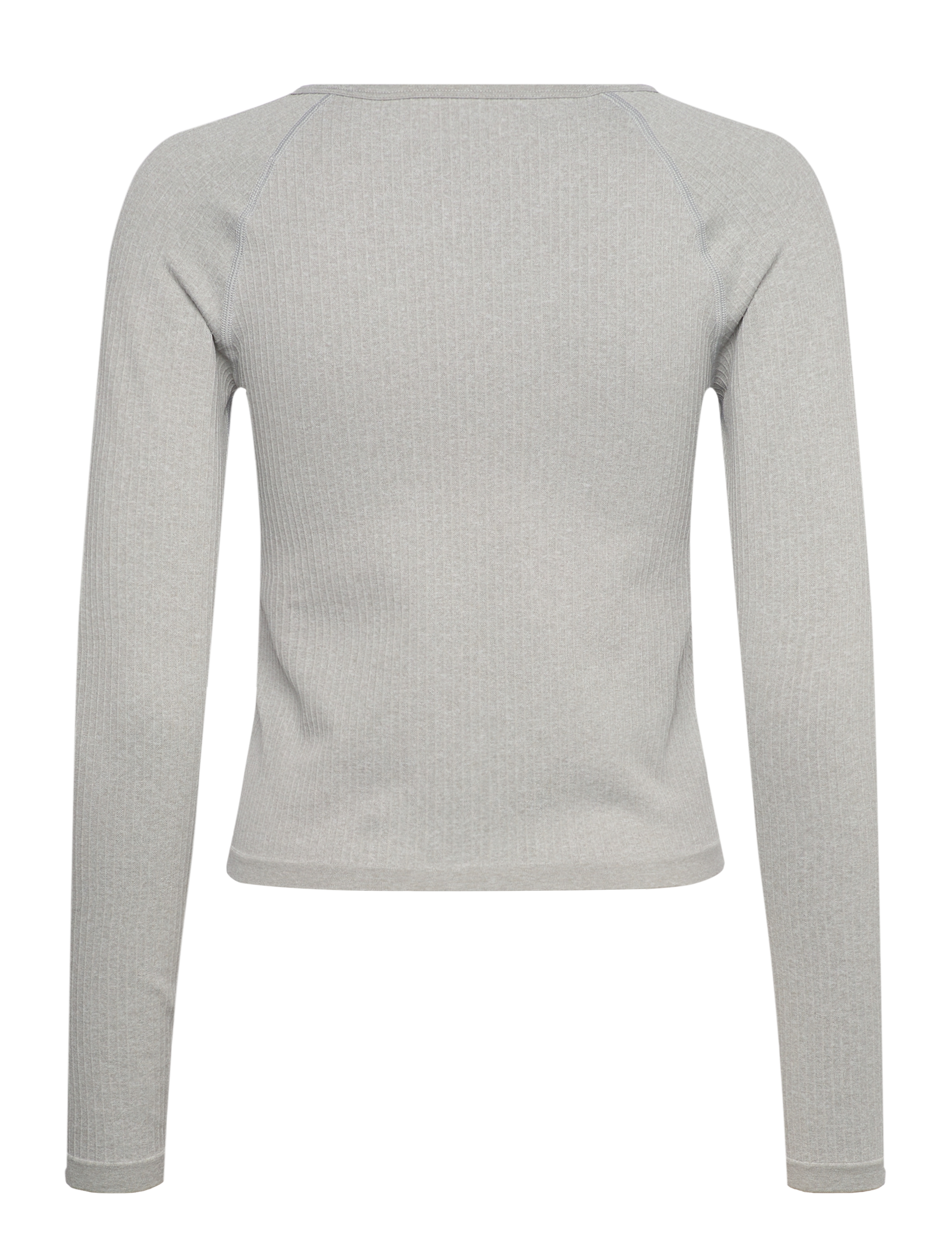 aim´n - Ribbed Seamless Zip Jacket - mellanlager - grey melange - 2