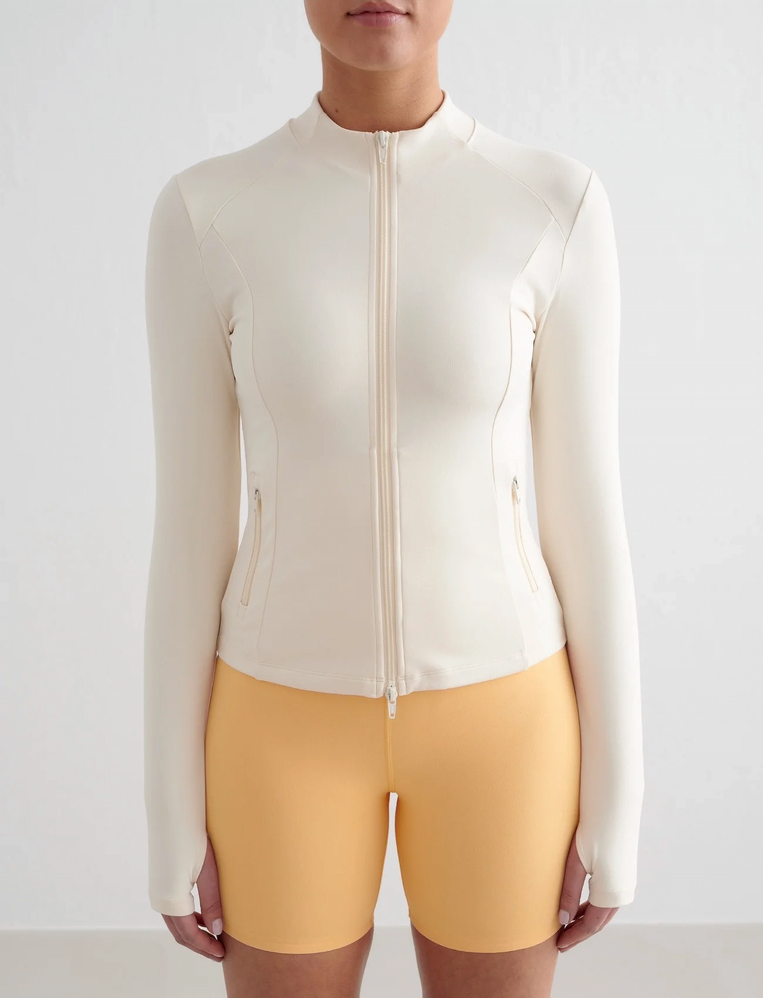 aim´n - Sense Zip Jacket - sportjacken - almond white - 0
