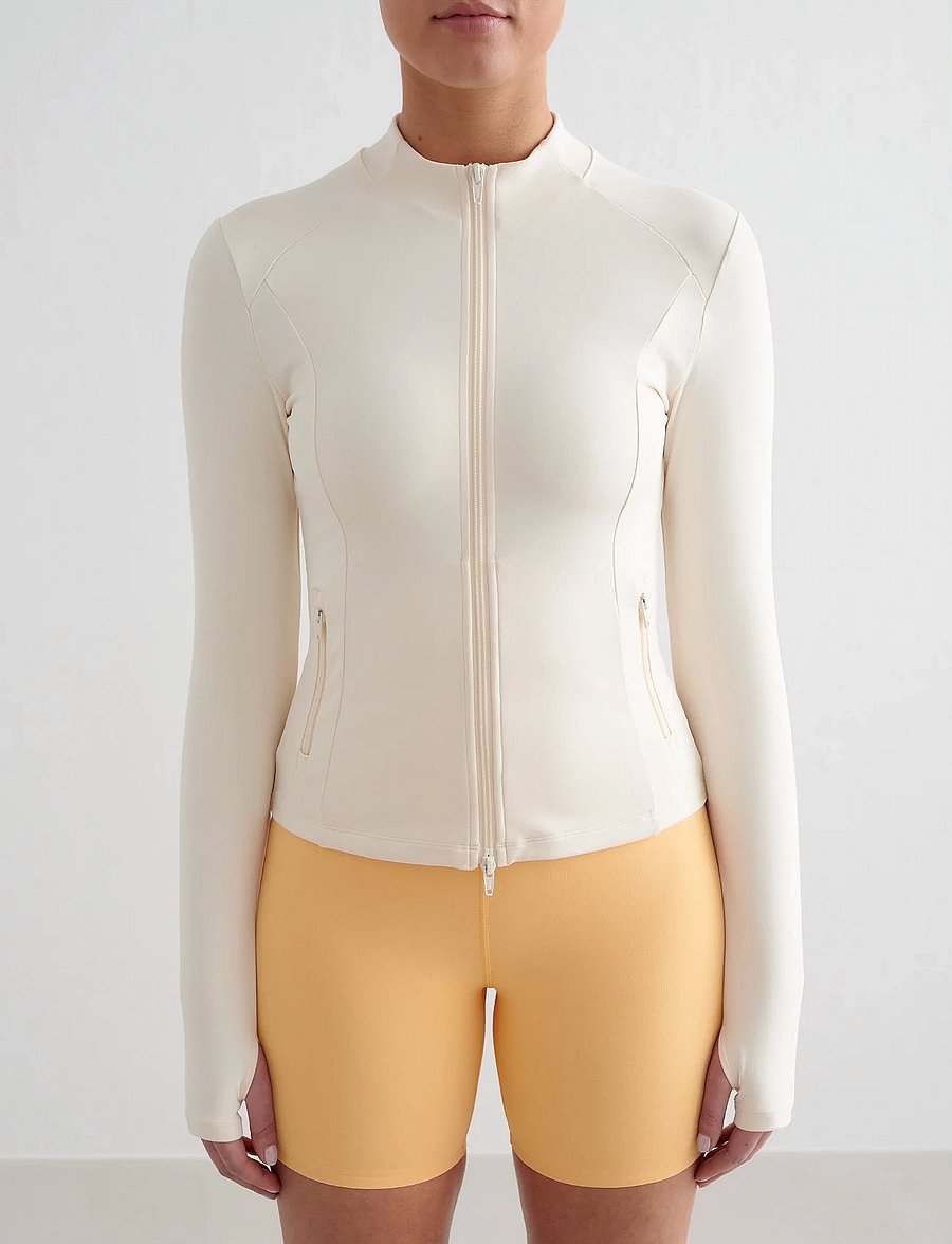 aim´n - Sense Zip Jacket - sportjacken - almond white - 0