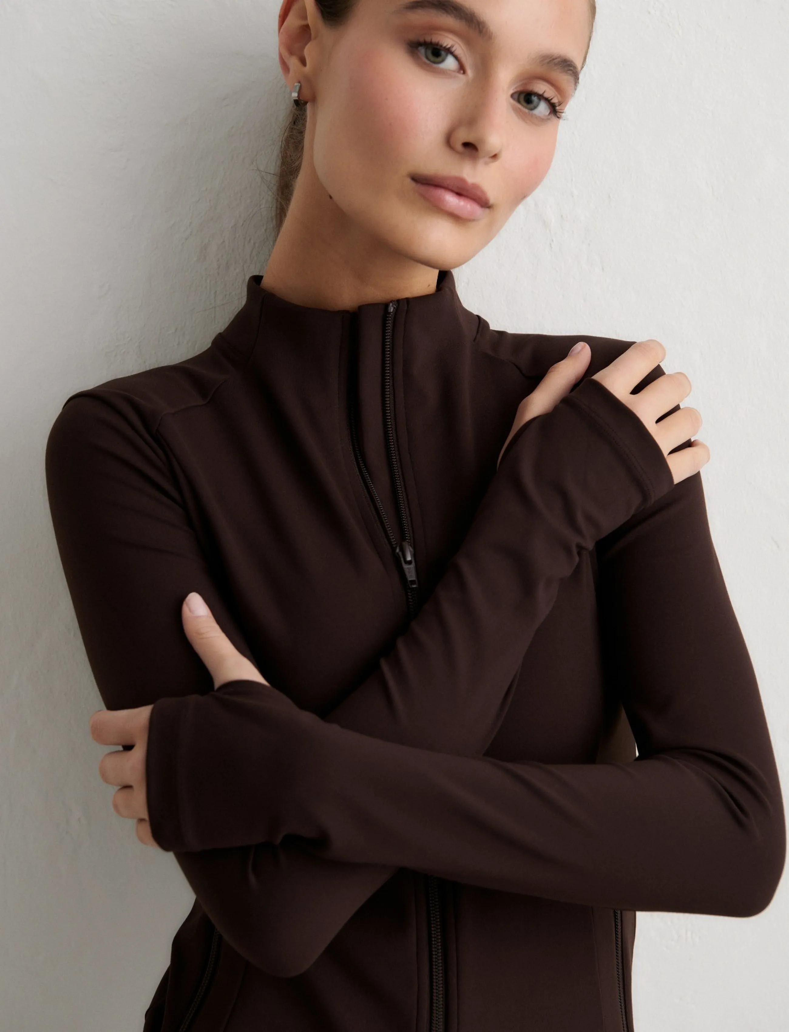 aim´n - Sense Zip Jacket - tops - chocolate - 3