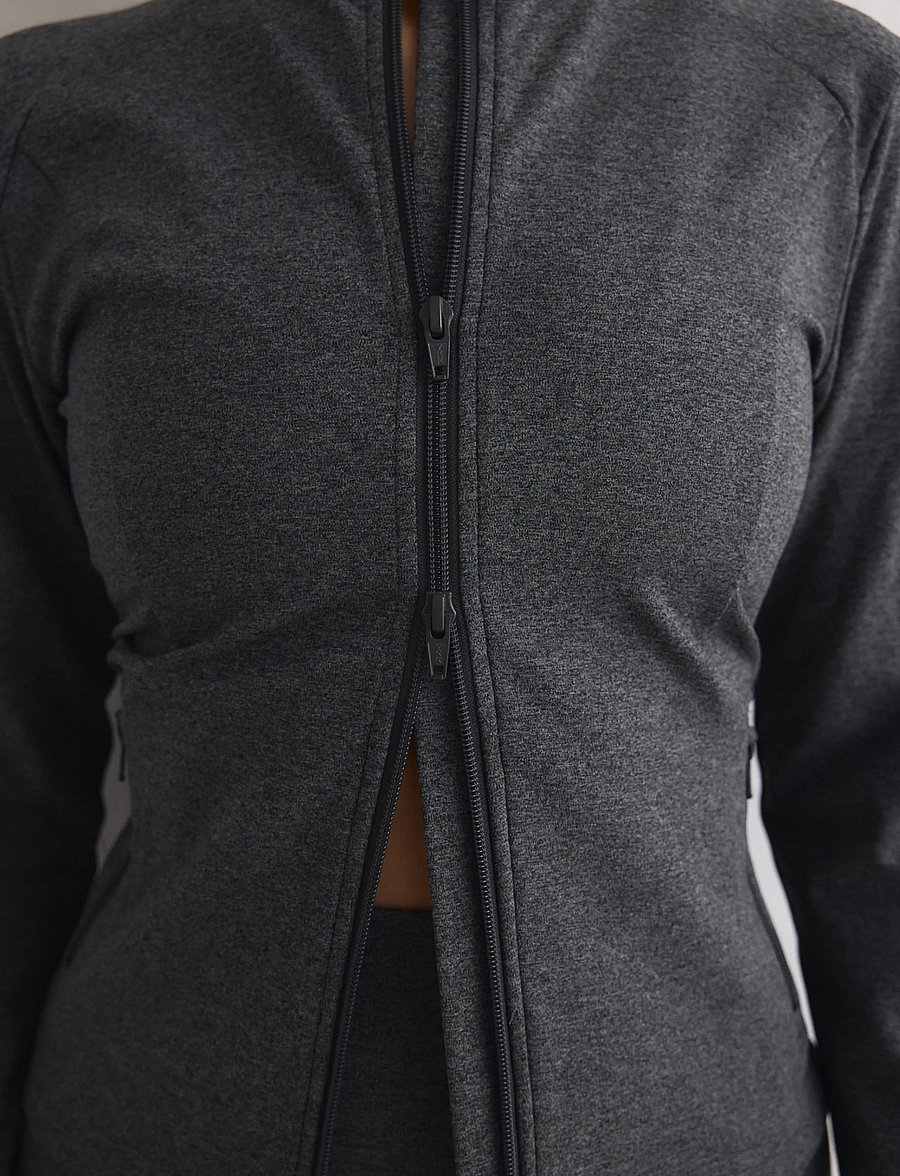 aim´n - Sense Zip Jacket - sportjacken - dark grey melange - 4