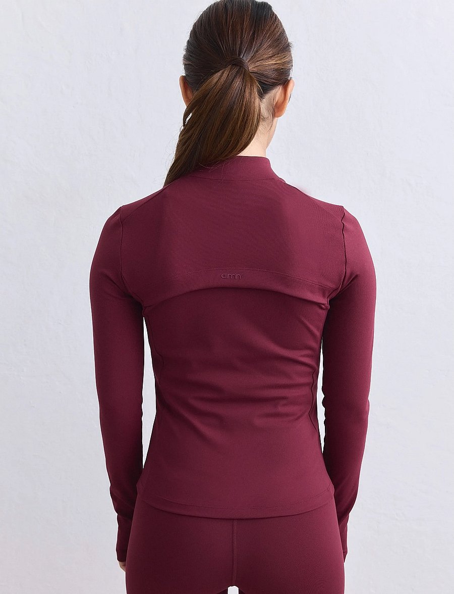 aim´n - Sense Zip Jacket - Överdelar - merlot - 5