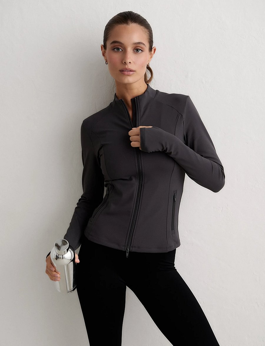 aim´n - Sense Zip Jacket - Överdelar - shadow grey - 0