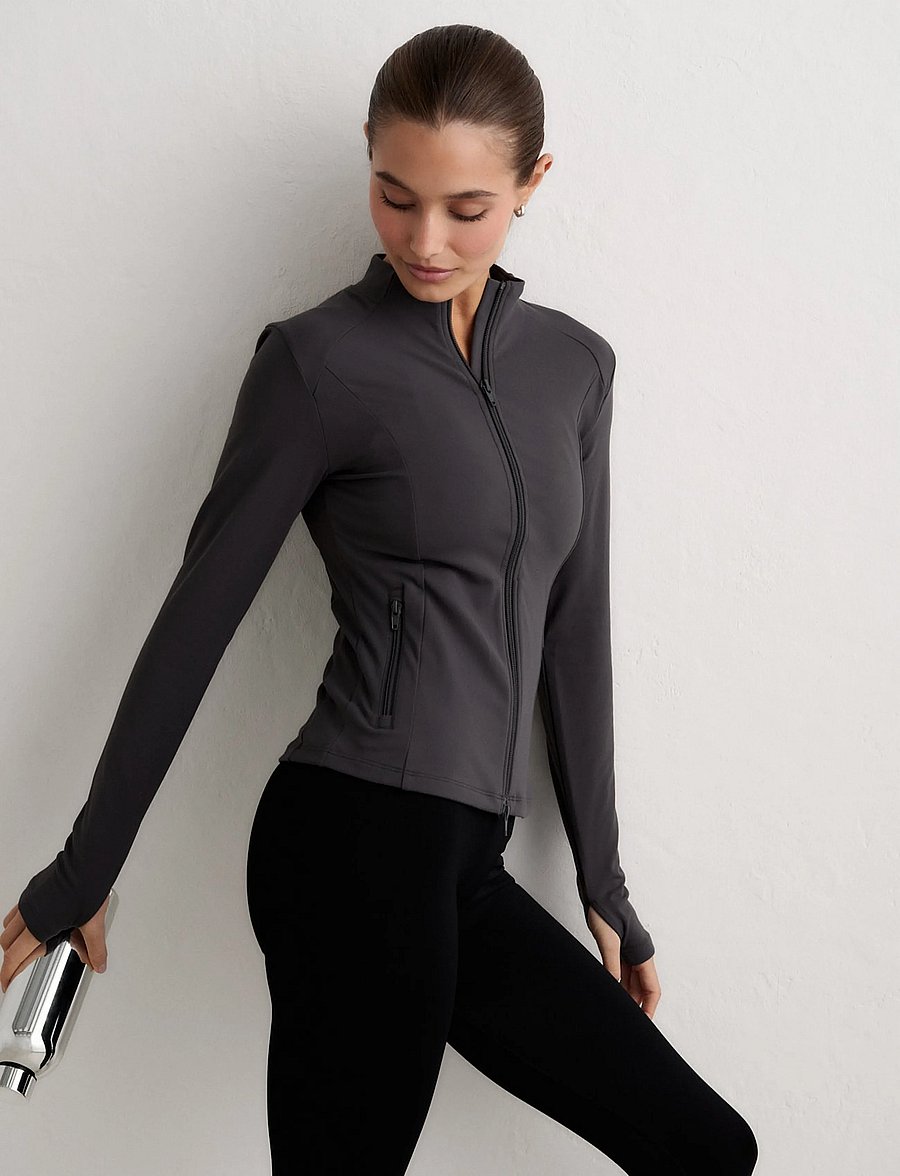 aim´n - Sense Zip Jacket - Överdelar - shadow grey - 5