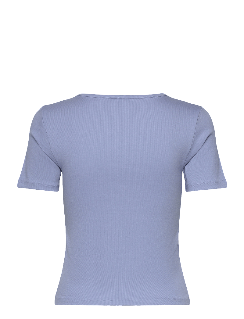 aim´n - Ease Ribbed Short Sleeve - t-shirts - blue mist - 2