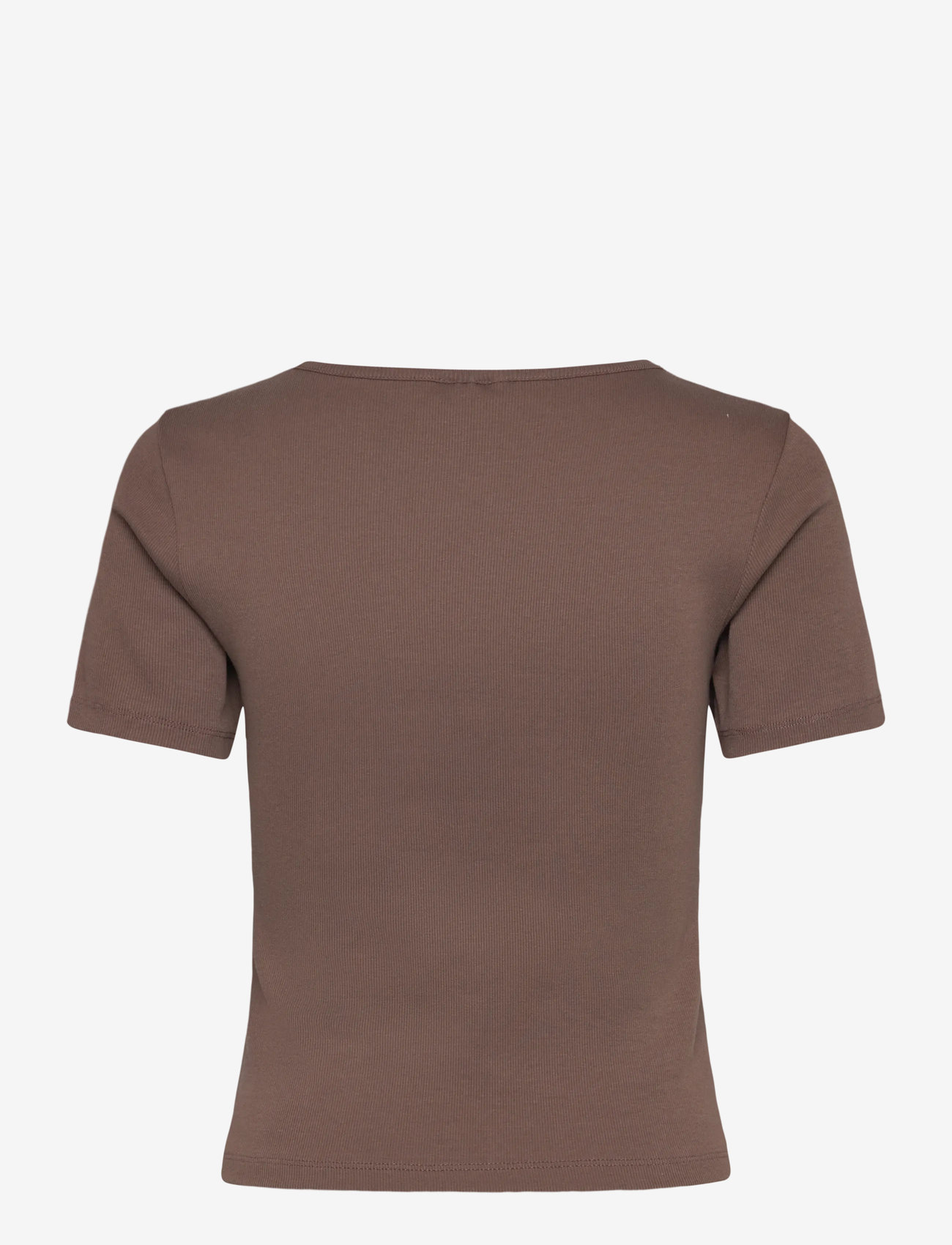 aim´n - Ease Ribbed Short Sleeve - t-shirts - macchiato - 2