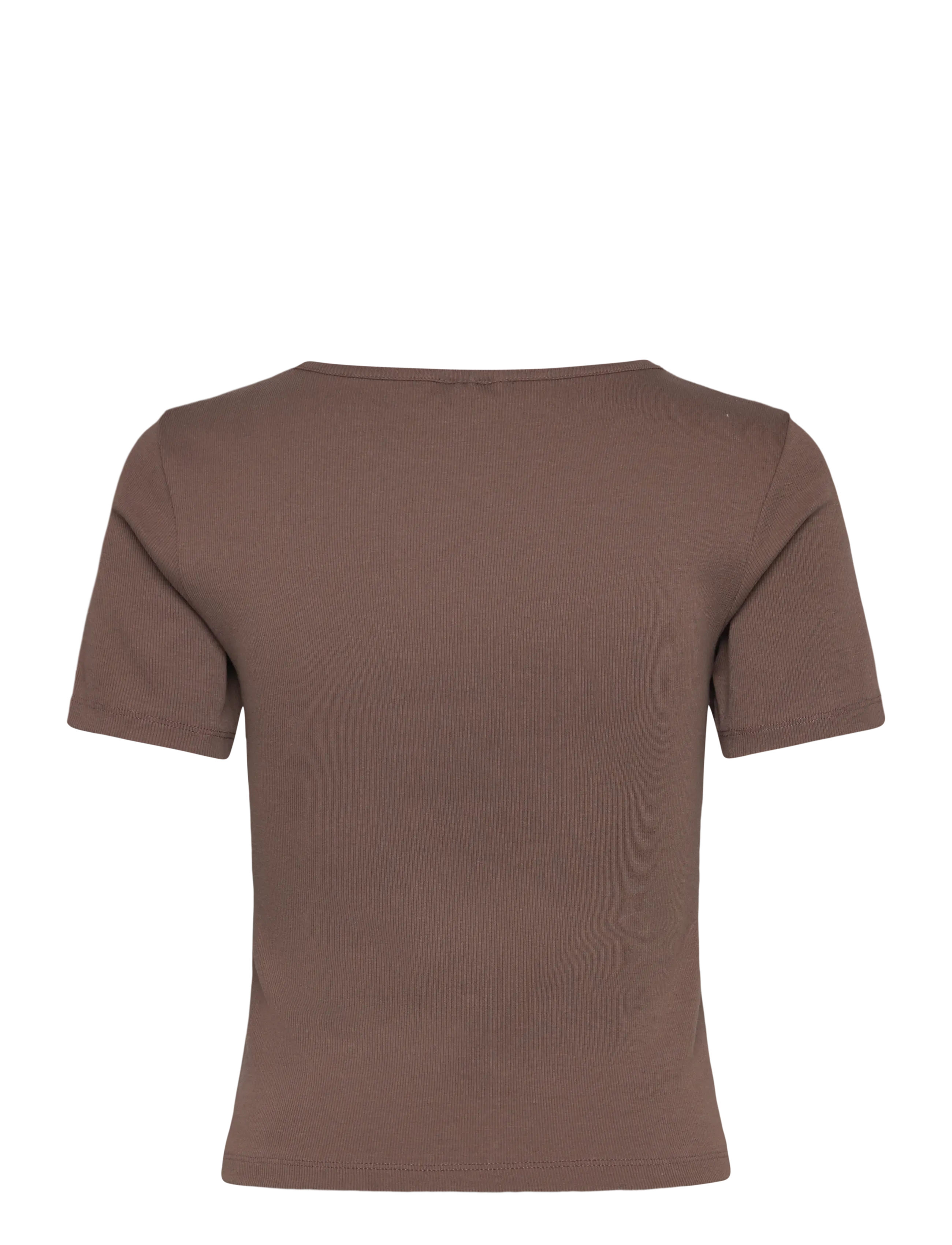 aim´n - Ease Ribbed Short Sleeve - urheilutopit - macchiato - 2